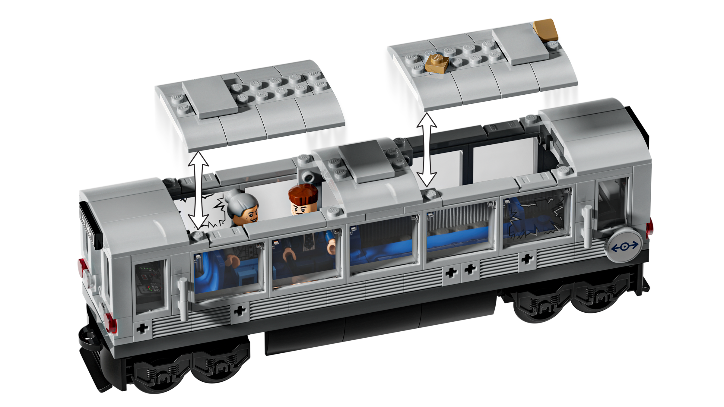 Lego SpiderMan vs Doc Ock Subway Train Scene