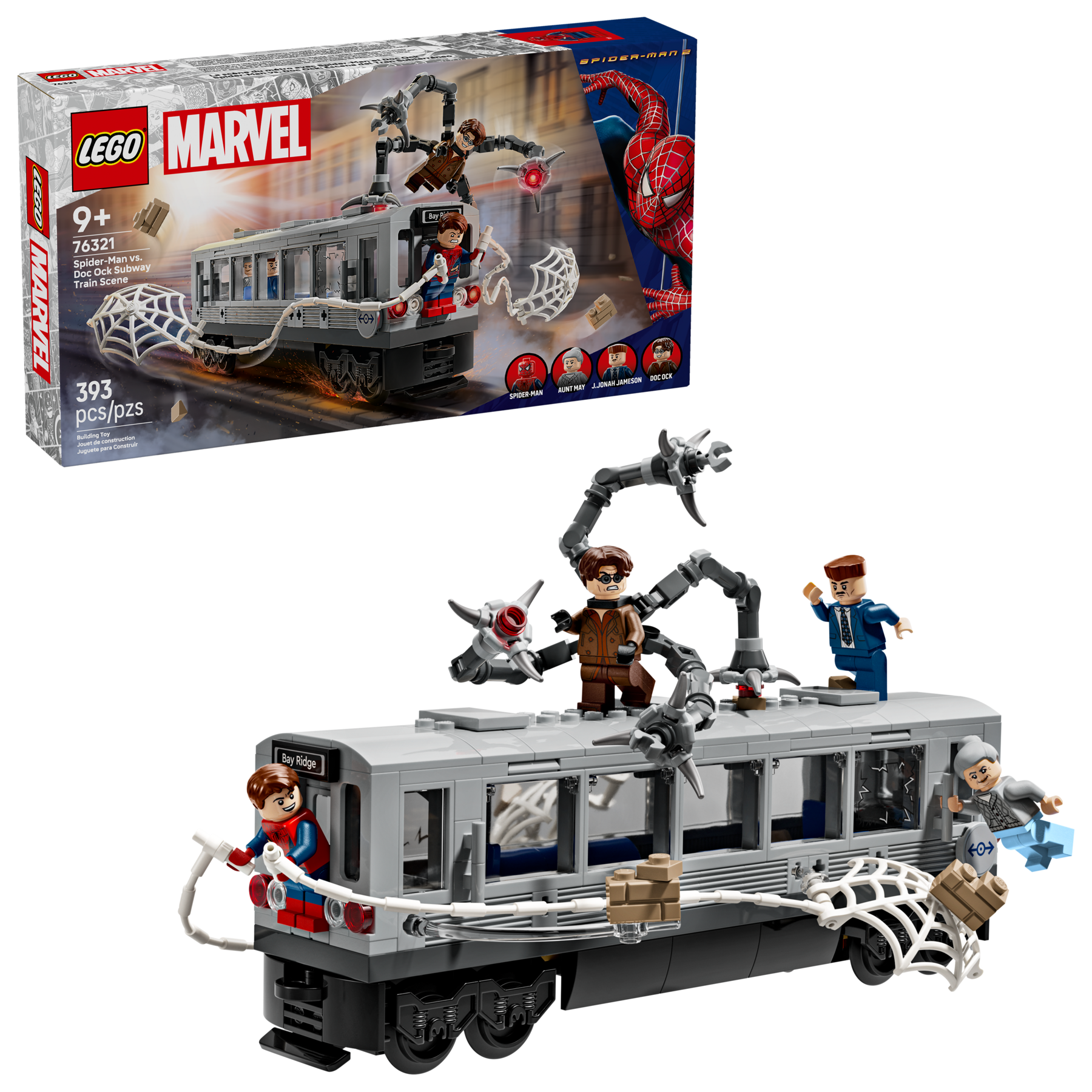 Lego SpiderMan vs Doc Ock Subway Train Scene