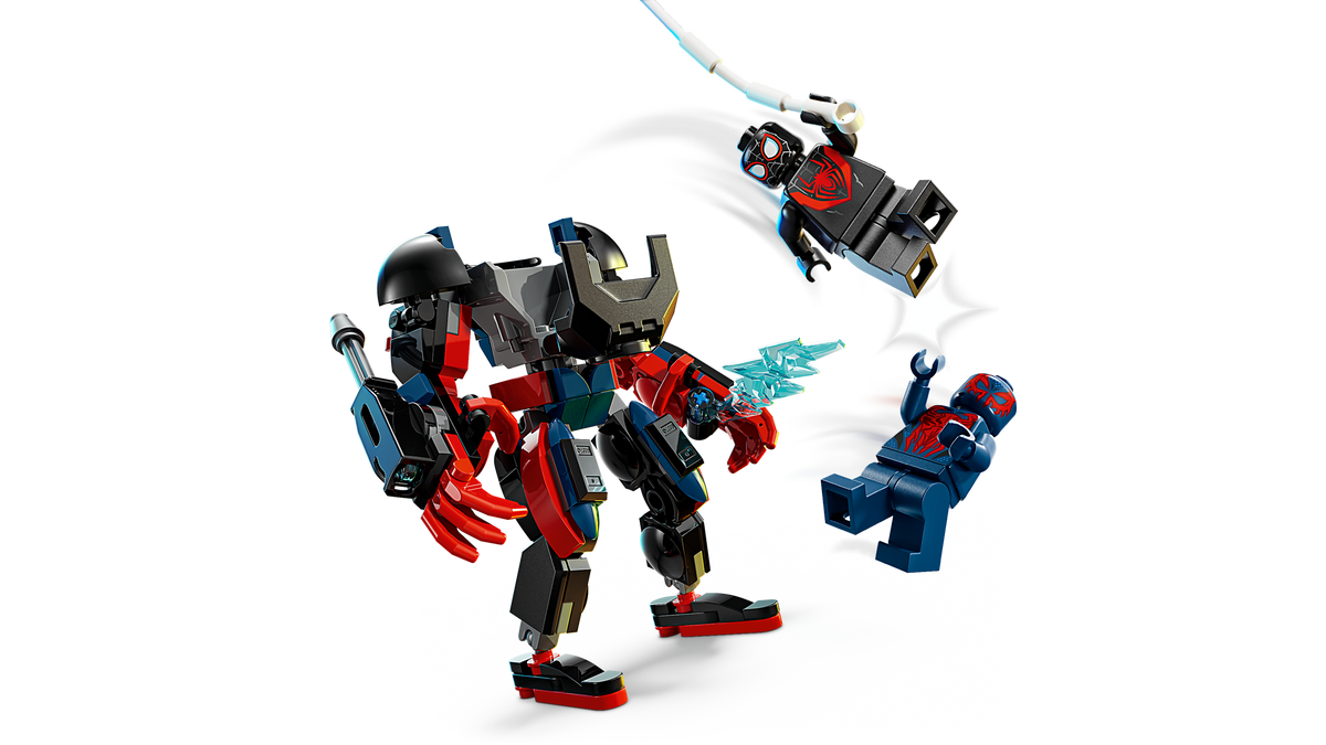Lego Miles Morales Mech vs SpiderMan 2099