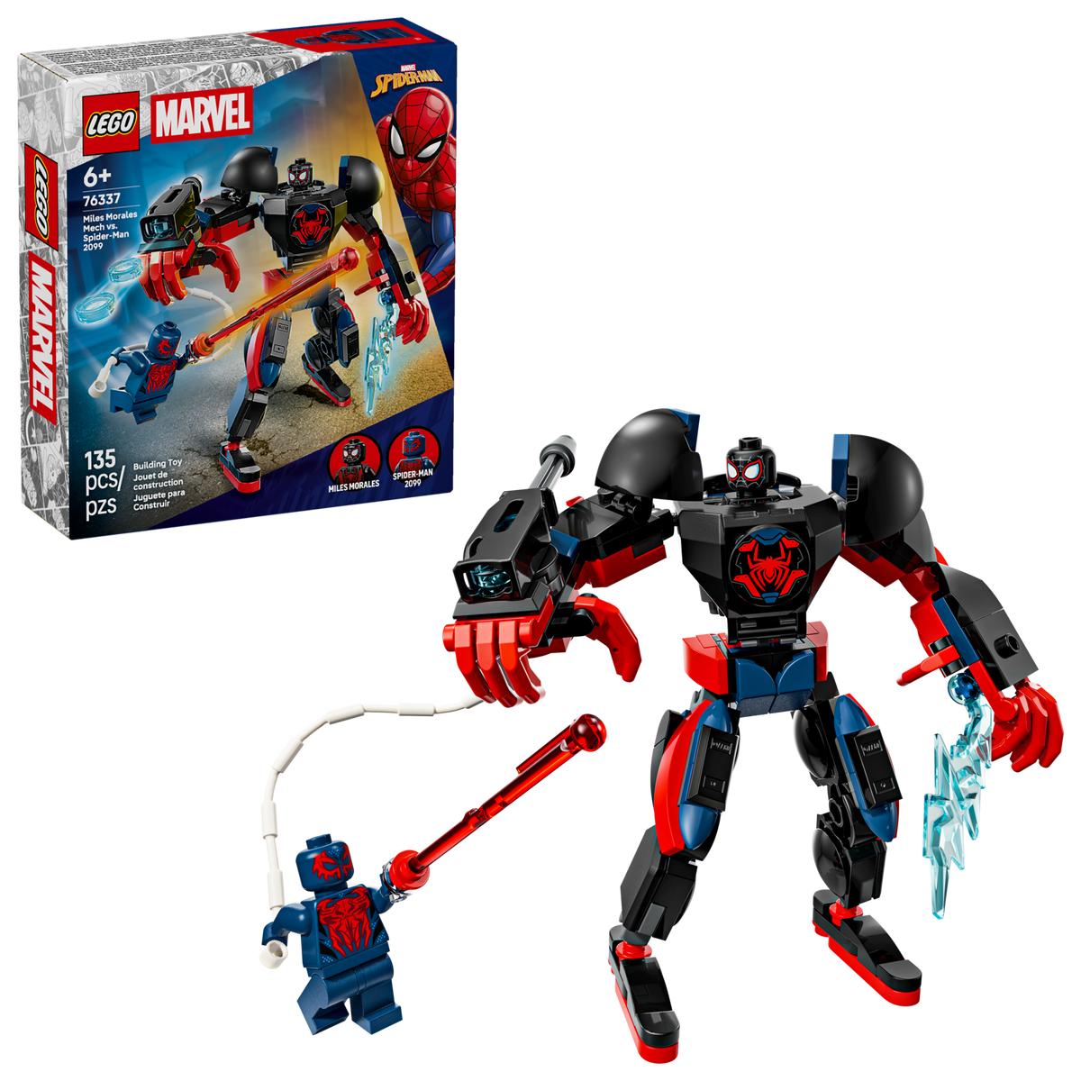 Lego Miles Morales Mech vs SpiderMan 2099