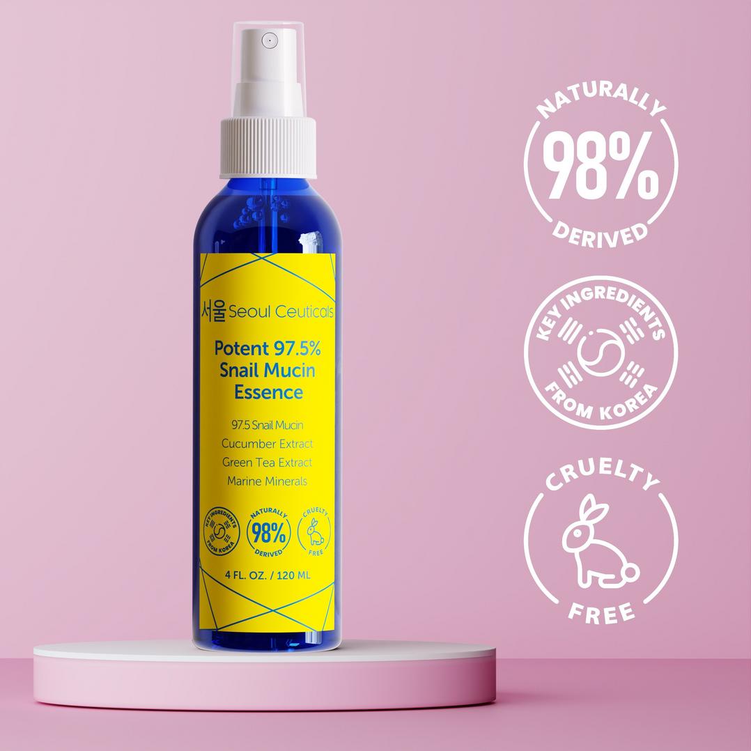Seoul Ceuticals Korean Skin Care Potent 97.5% Snail Mucin Essence