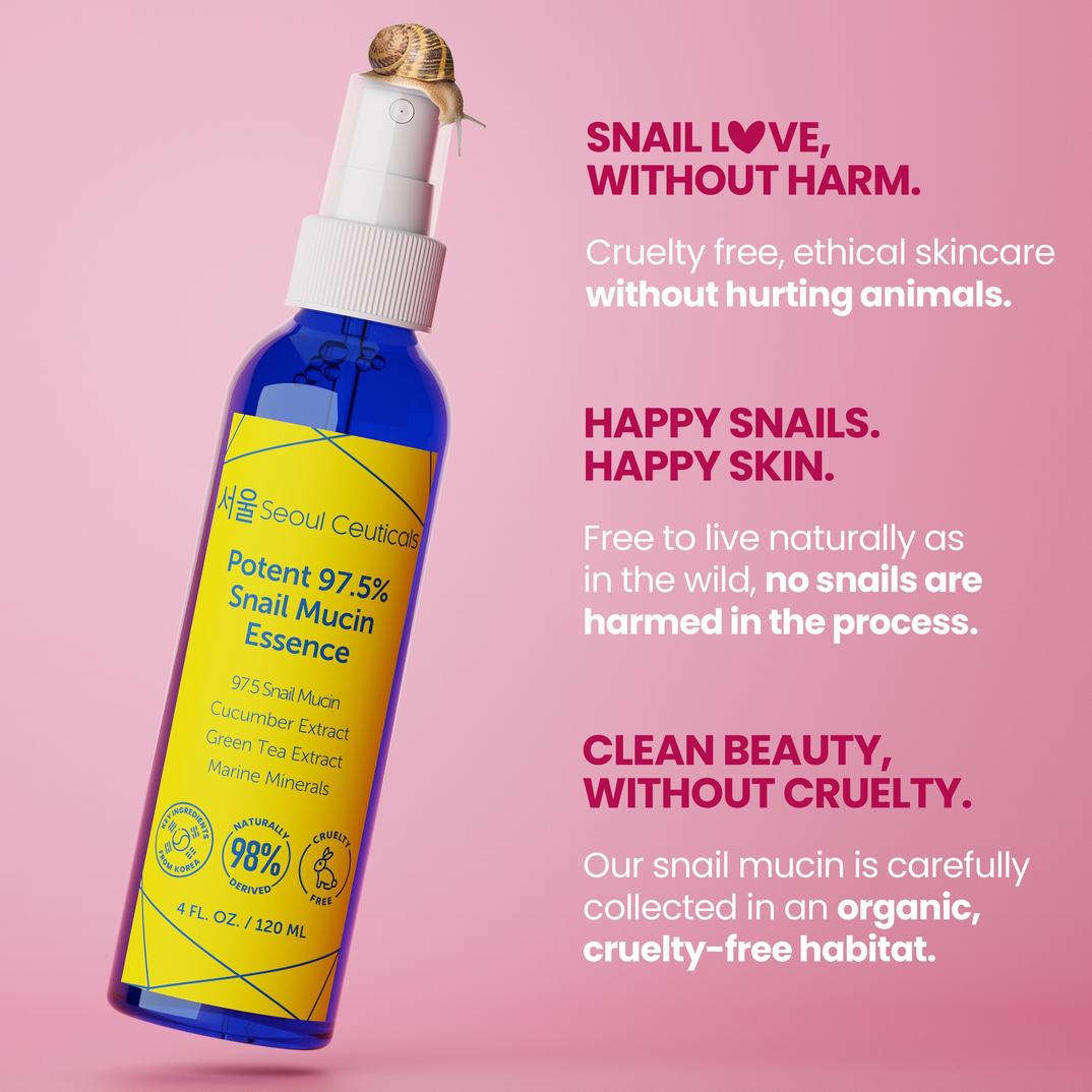 Seoul Ceuticals Korean Skin Care Potent 97.5% Snail Mucin Essence