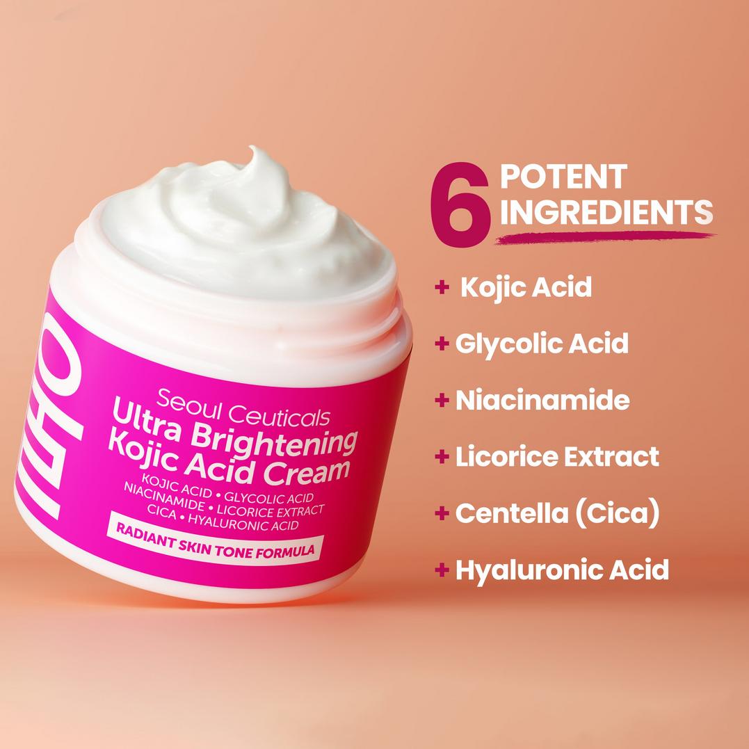Seoul Ceuticals Korean Skin Care Ultra Brightening Kojic Acid Cream