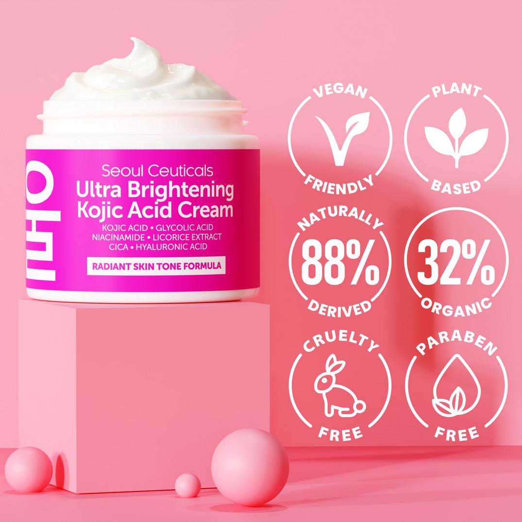 Seoul Ceuticals Korean Skin Care Ultra Brightening Kojic Acid Cream