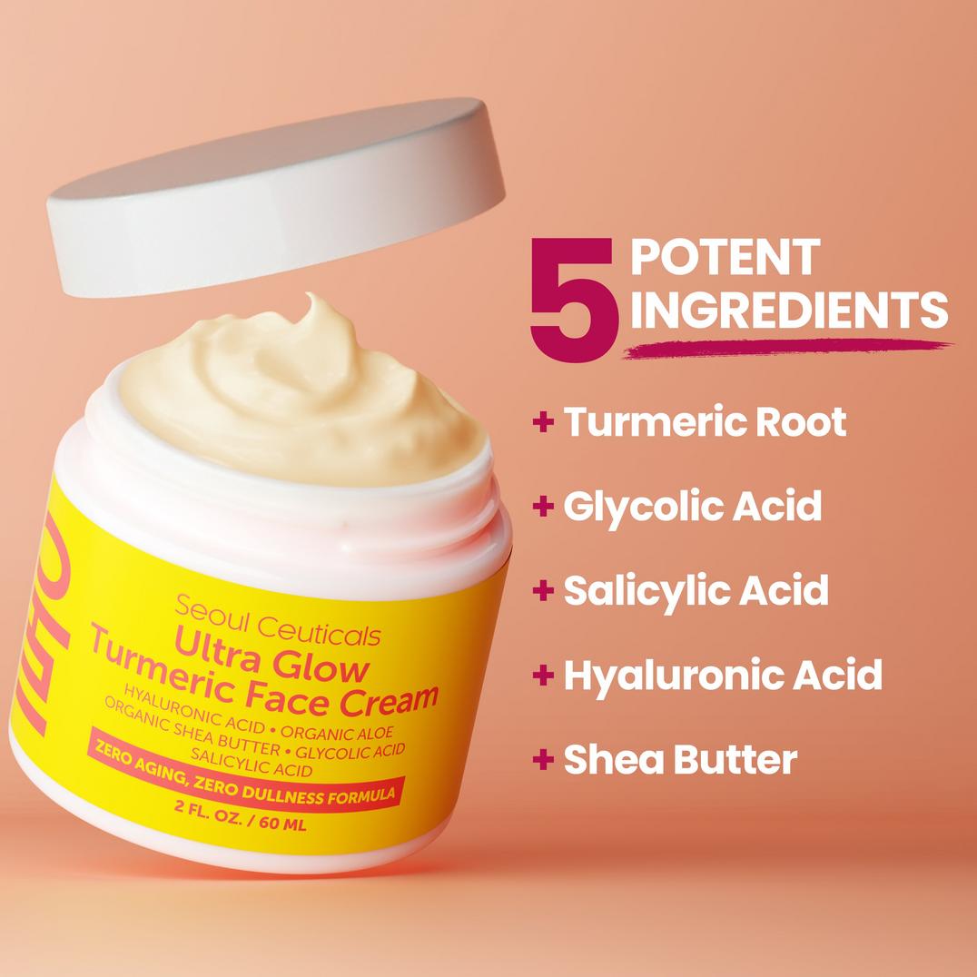 Seoul Ceuticals Korean Skin Care Ultra Glow Turmeric Face Cream