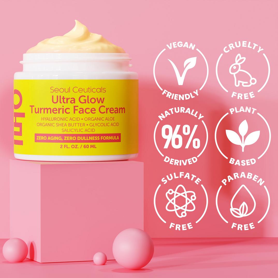 Seoul Ceuticals Korean Skin Care Ultra Glow Turmeric Face Cream