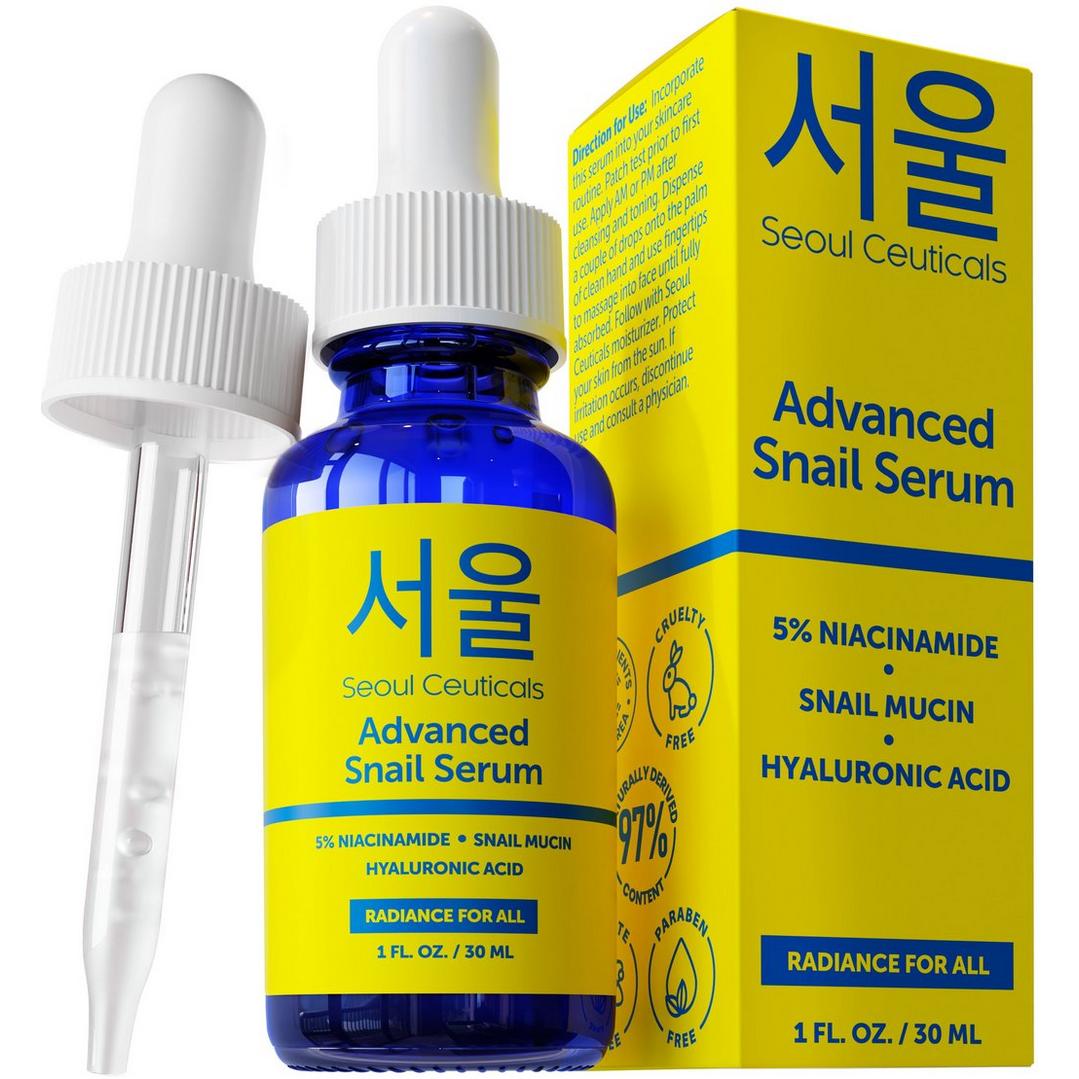 Seoul Ceuticals Korean Skin Care Niacinamide Advanced Snail Serum