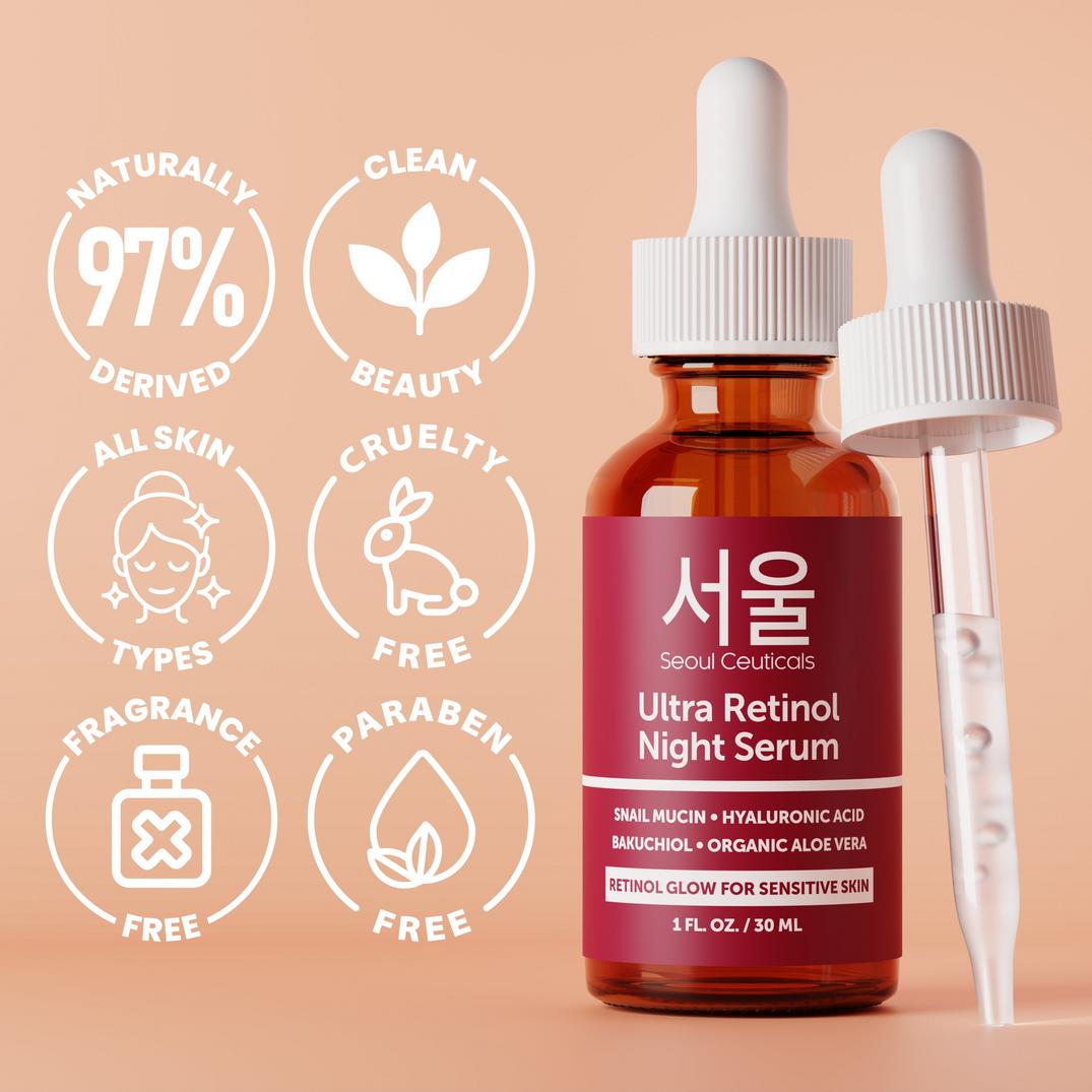 Seoul Ceuticals Korean Skin Care Ultra Retinol Night Serum