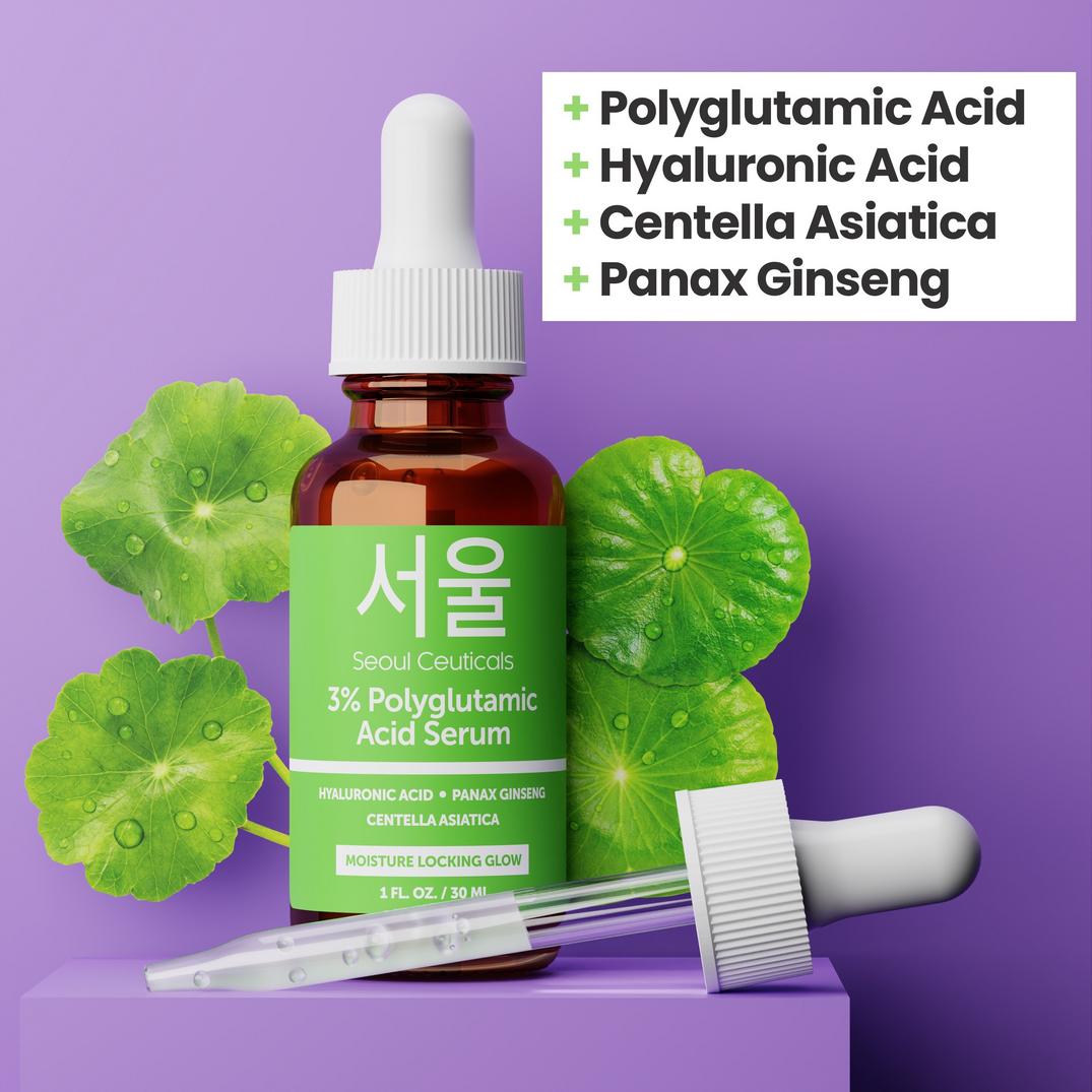 Seoul Ceuticals Korean Skin Care 3% Polyglutaimic Acid Serum
