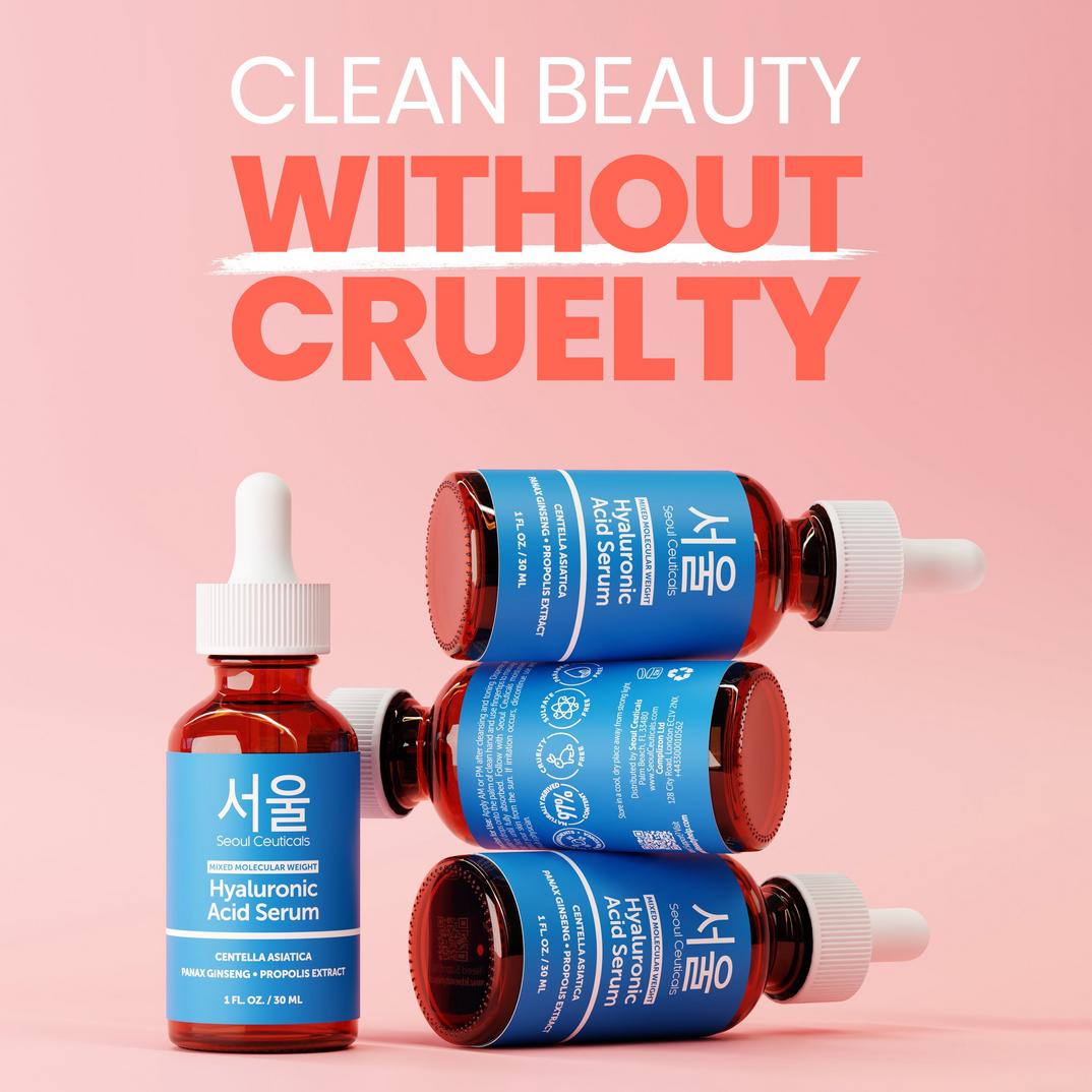 Seoul Ceuticals Korean Skin Care Mixed Molecular Weight Hyaluronic Acid Serum