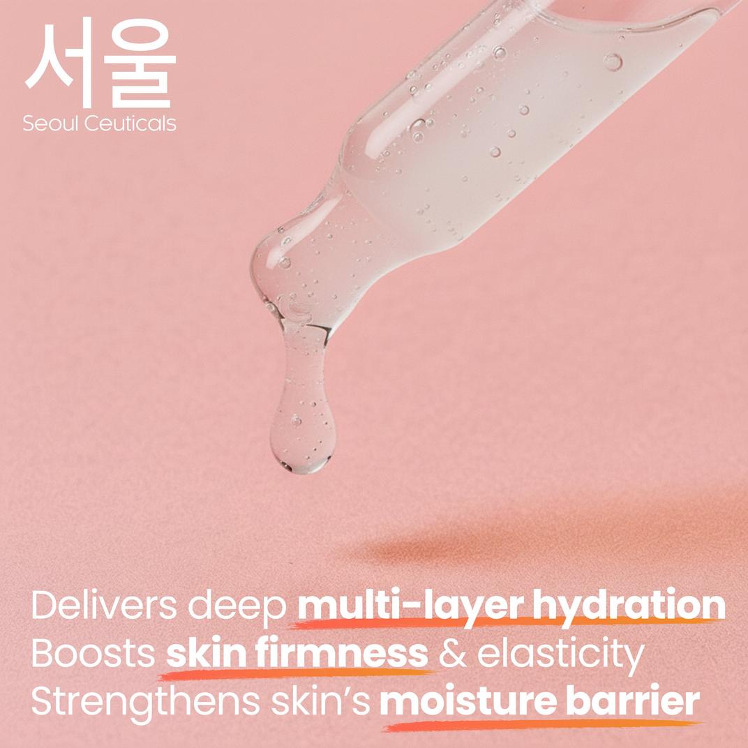 Seoul Ceuticals Korean Skin Care Mixed Molecular Weight Hyaluronic Acid Serum