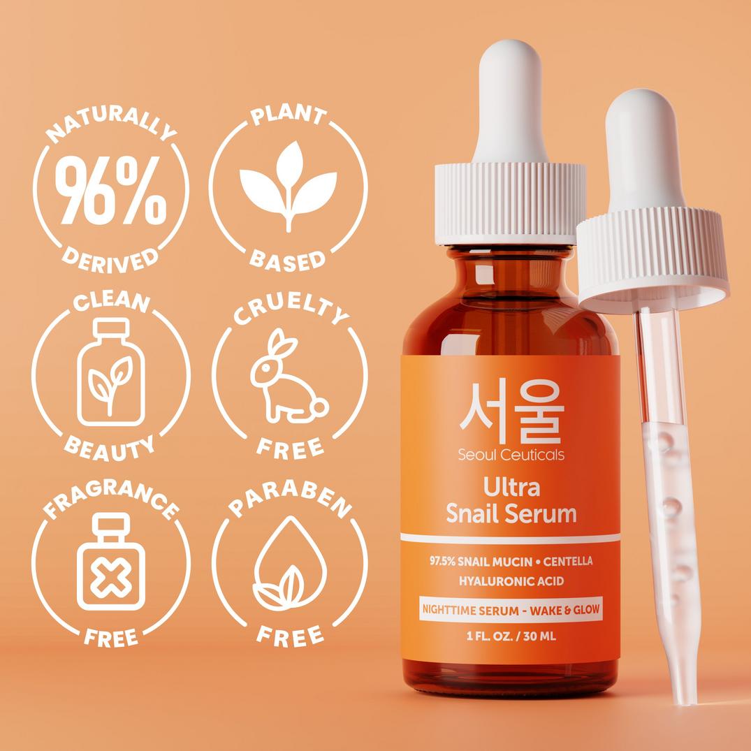 Seoul Ceuticals Korean Skin Care Ultra Snail Serum
