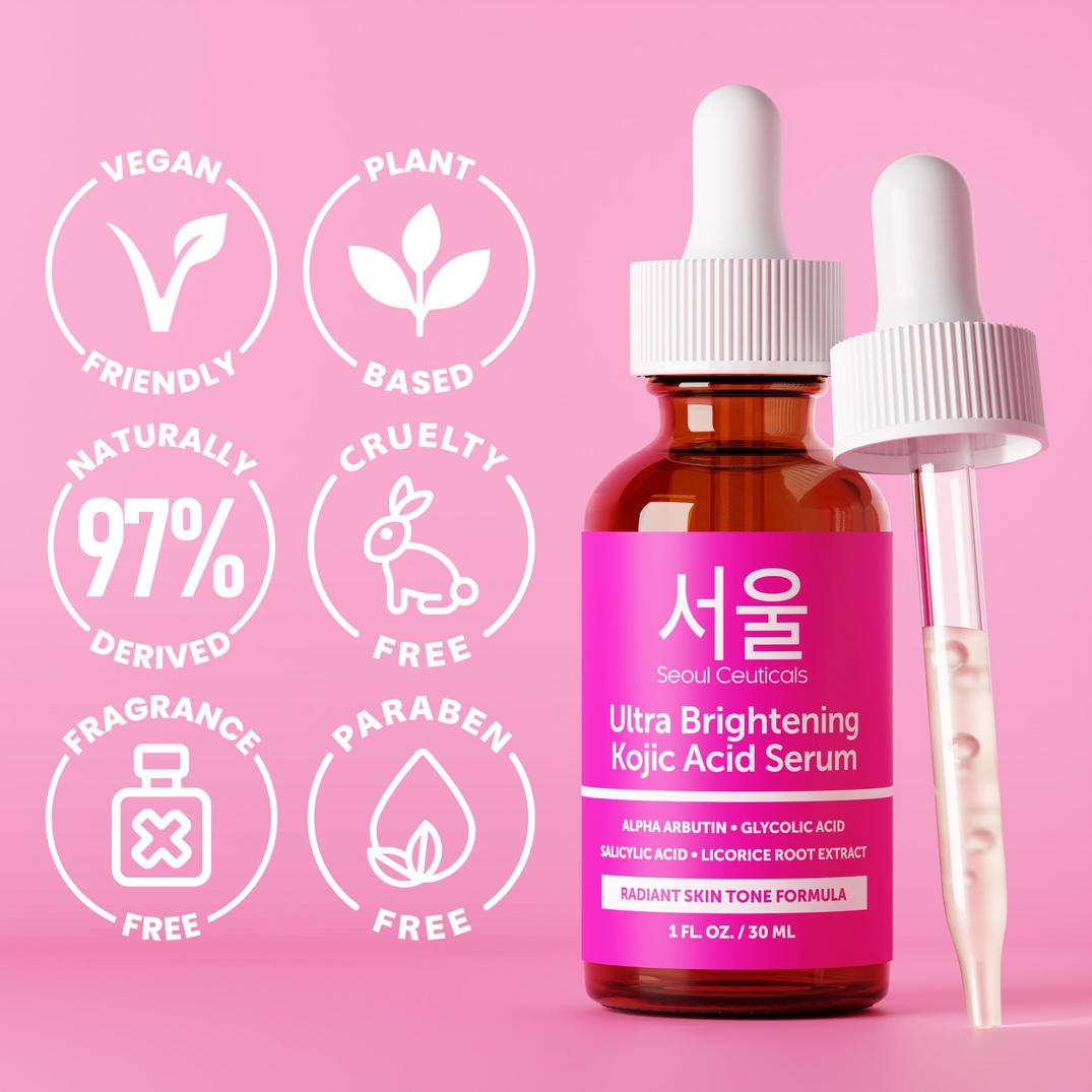 Seoul Ceuticals Korean Skin Care Ultra Brightening Kojic Acid Serum