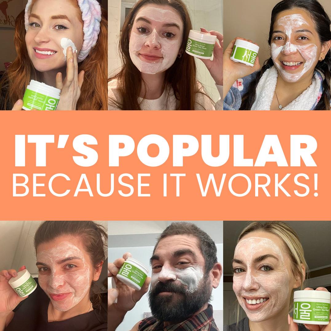 Seoul Ceuticals Korean Skin Care Ultra Glow Green Tea Mask