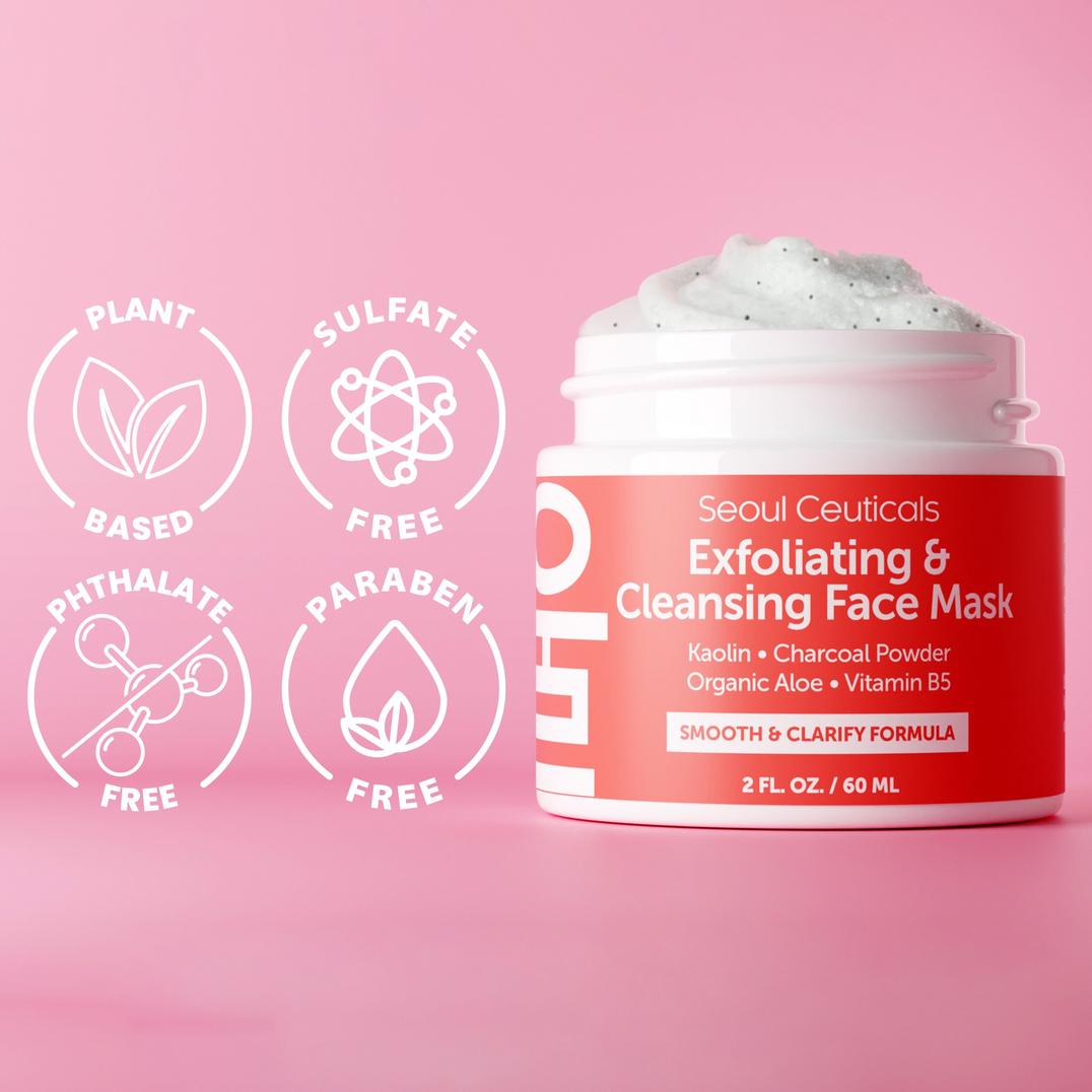 Seoul Ceuticals Korean Skin Care Exfoliating & Cleansing Face Mask