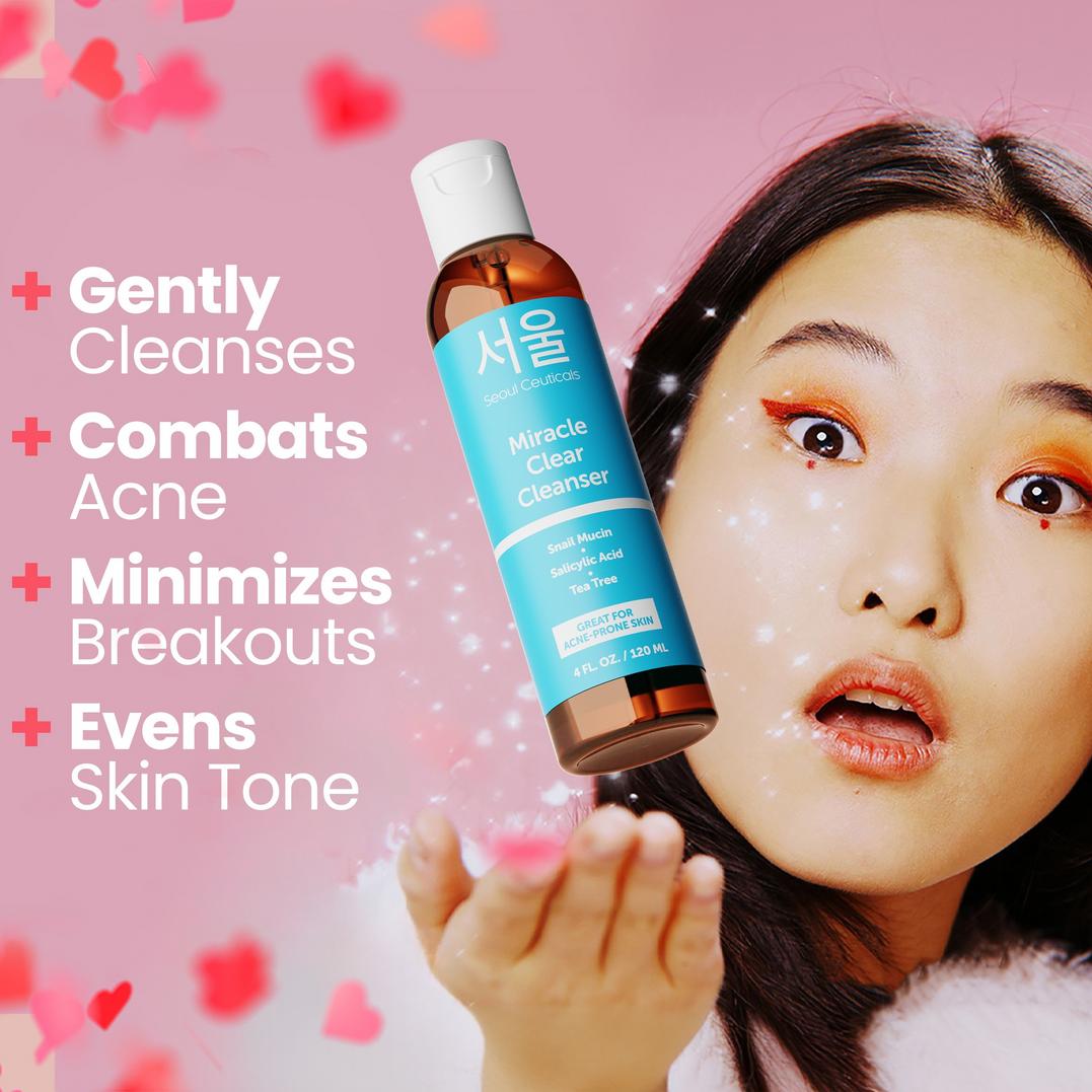Seoul Ceuticals Korean Skin Care Miracle Clear Cleanser
