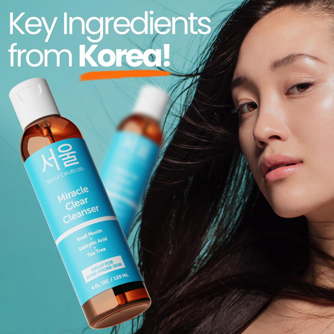 Seoul Ceuticals Korean Skin Care Miracle Clear Cleanser