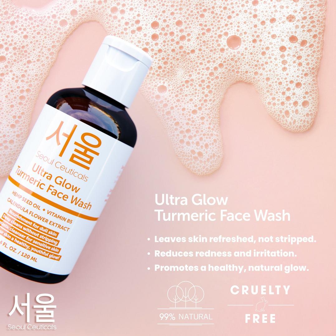 Seoul Ceuticals Korean Skin Care Ultra Glow Turmeric Face Wash
