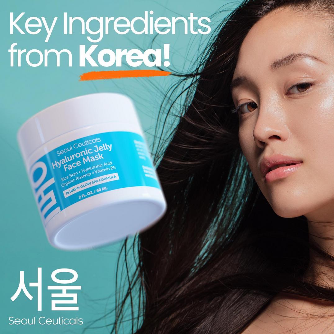 Seoul Ceuticals Korean Skin Care Hyaluronic Jelly Face Mask