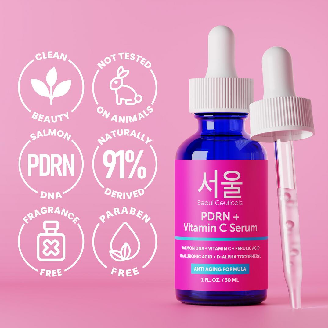 Seoul Ceuticals Korean Skin Care PDRN + Vitamin C Serum
