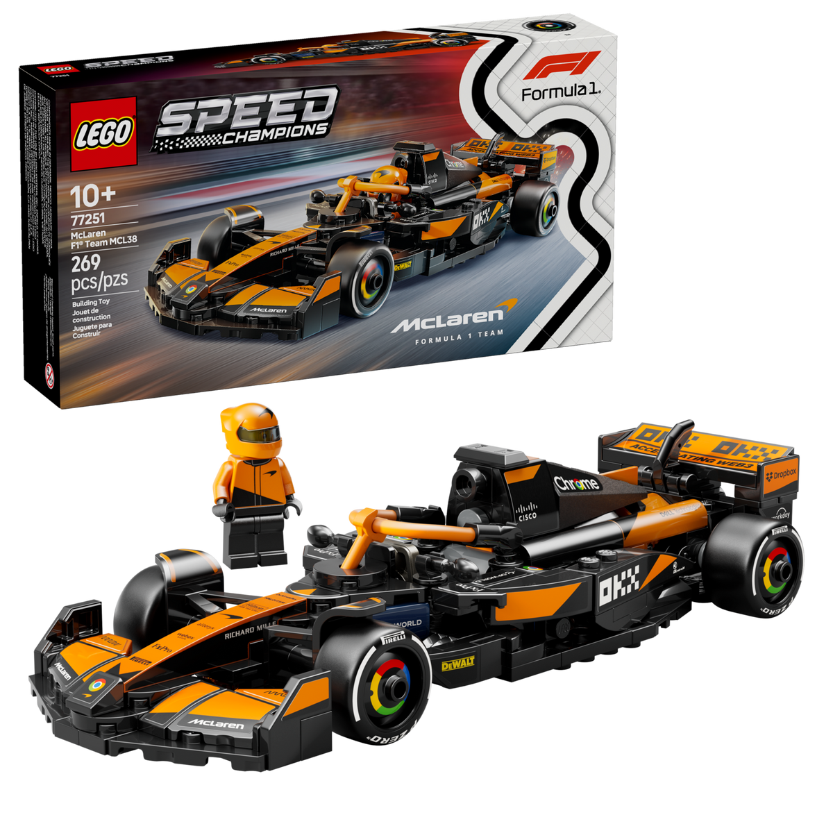 LEGO McLaren F1 Team MCL38 Race Car, front