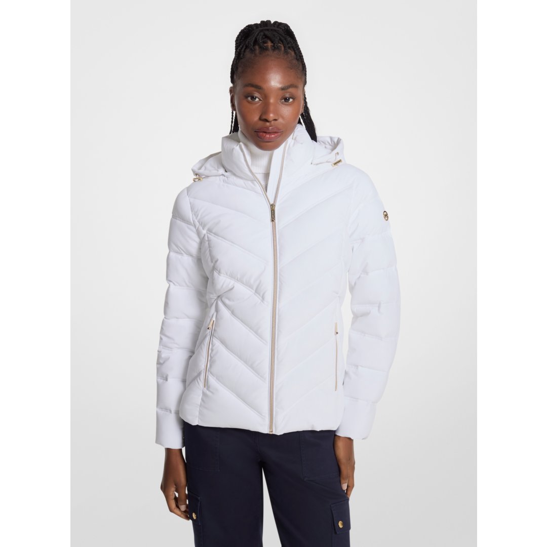Michael Kors Packable Quilted Puffer Jacket WHITE