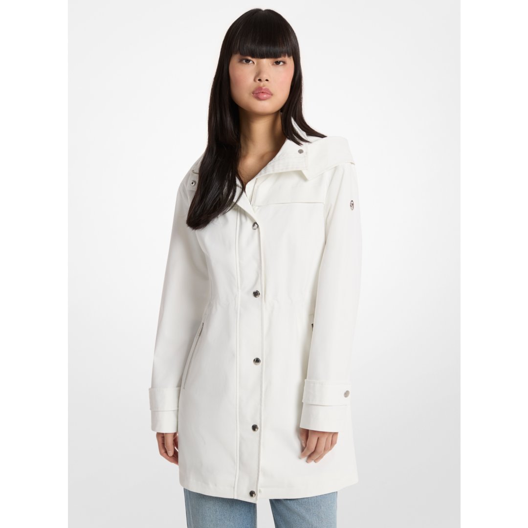 Michael Kors Water-Resistant Anorak WHITE