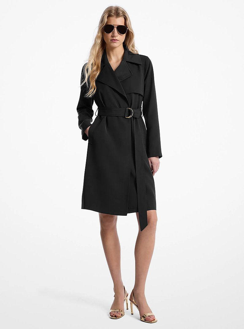 Michael Kors Belted Trench Coat BLACK
