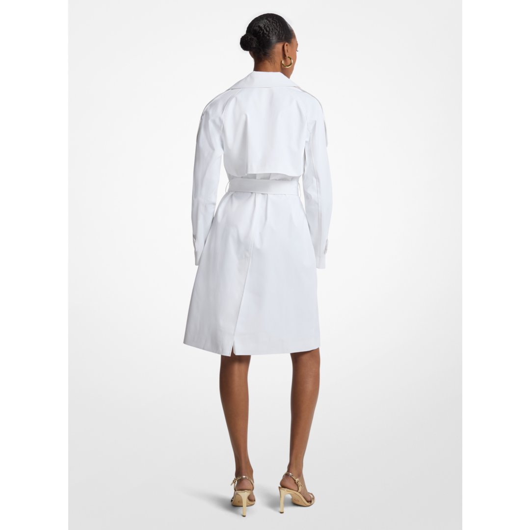 Michael Kors Belted Trench Coat WHITE