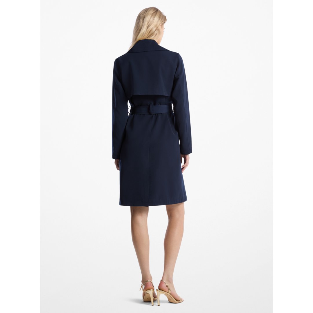 Michael Kors Belted Trench Coat MIDNIGHT BLUE