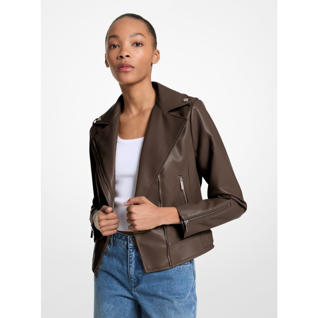 Michael Kors Moto Jacket CHOCOLATE