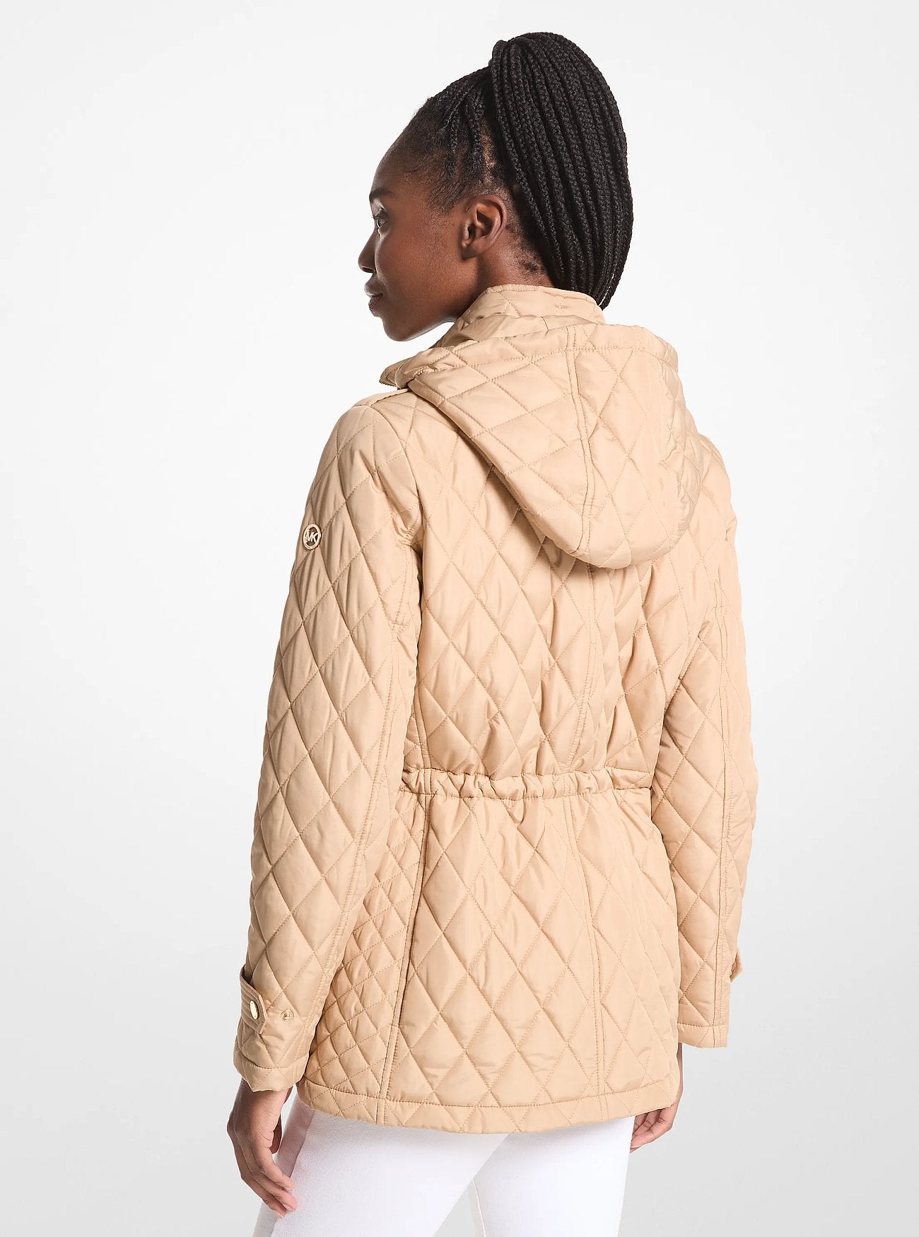 Michael Kors Quilted Hooded Jacket KHAKI