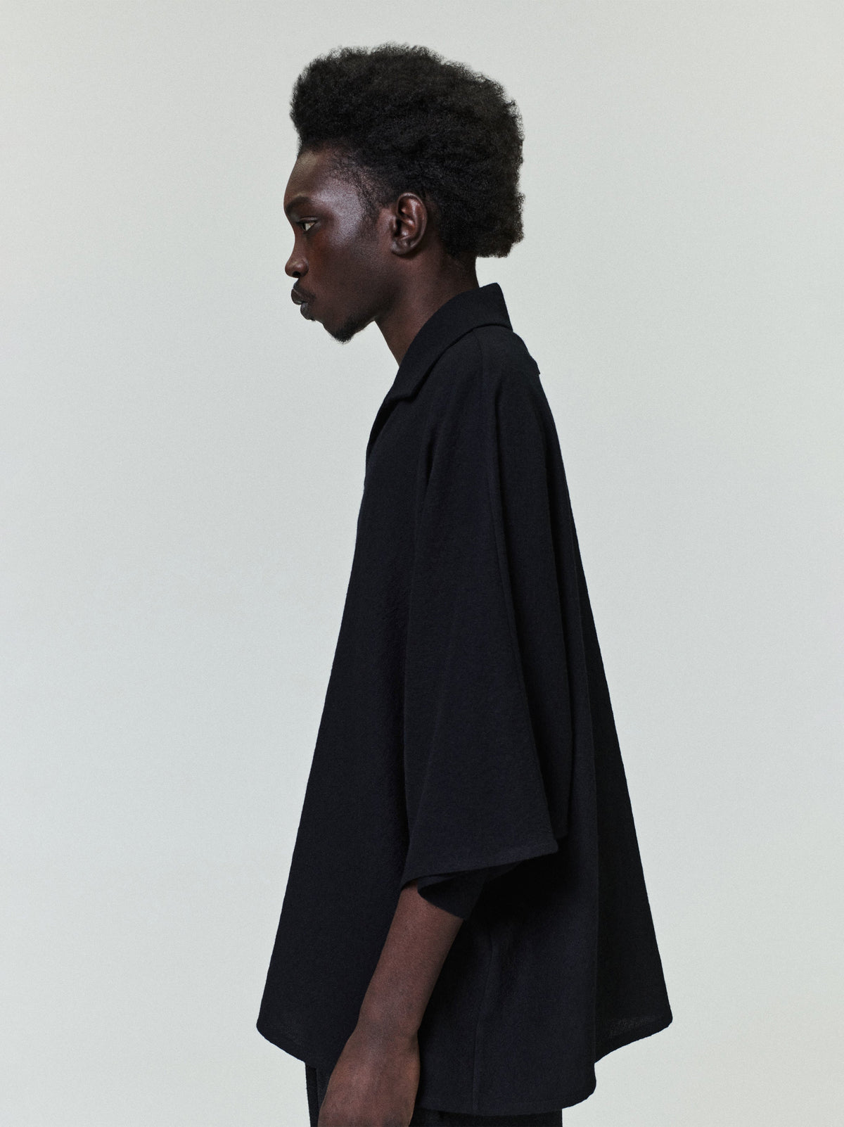 Essentials Virgin Wool Polo Shirt Black