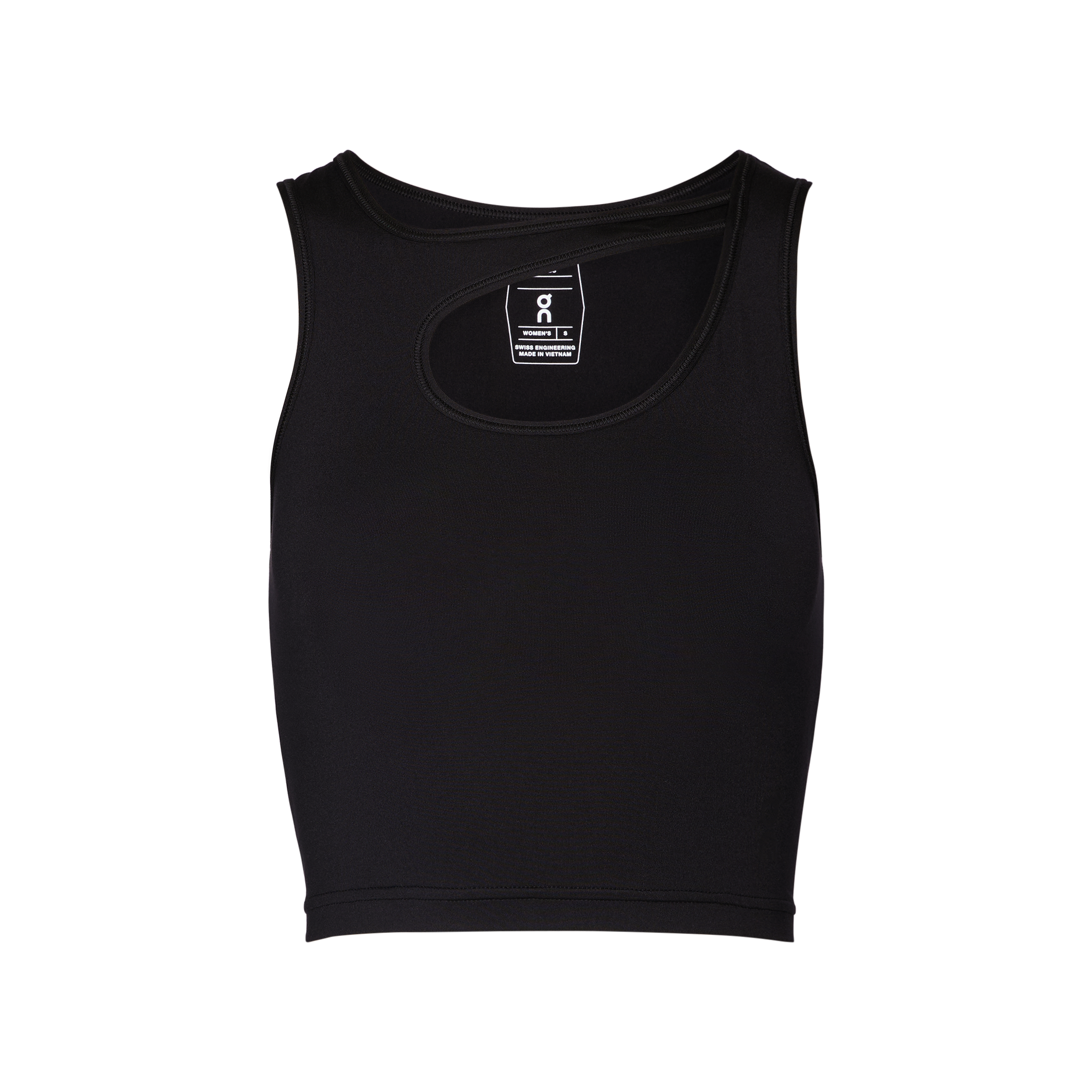 On Studio Cut-Out Crop Black (Women's)