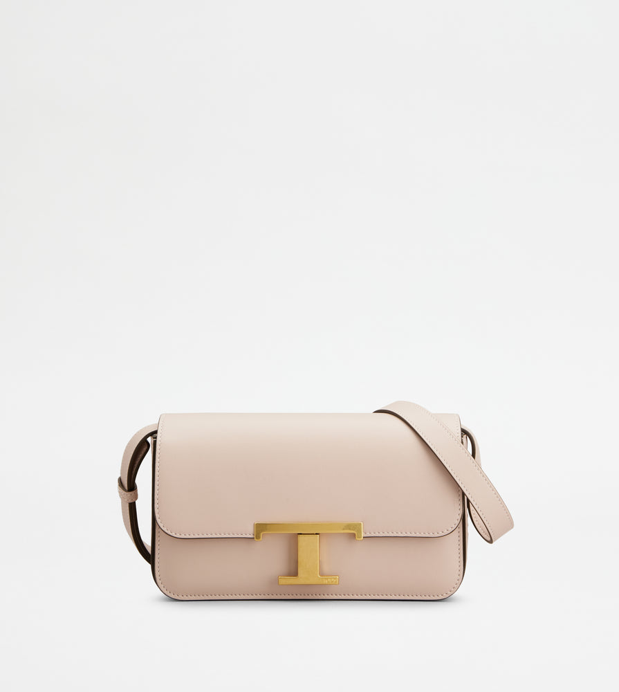 Tods T Timeless Crossbody Bag In Leather Micro Pink