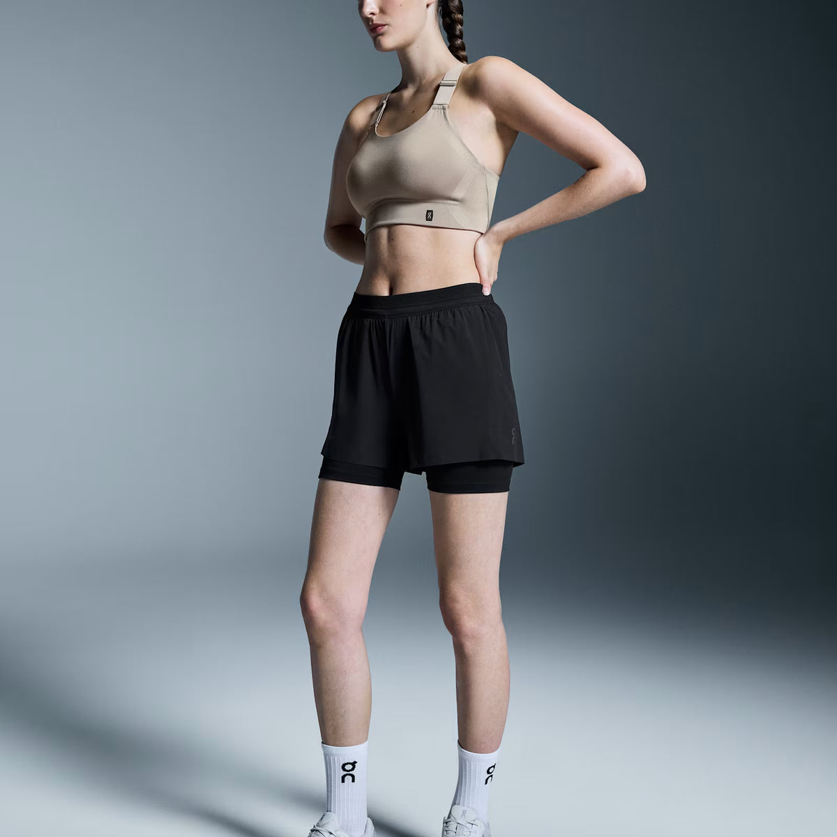 On 3" Performance 2/1 Shorts Black (Women'S)