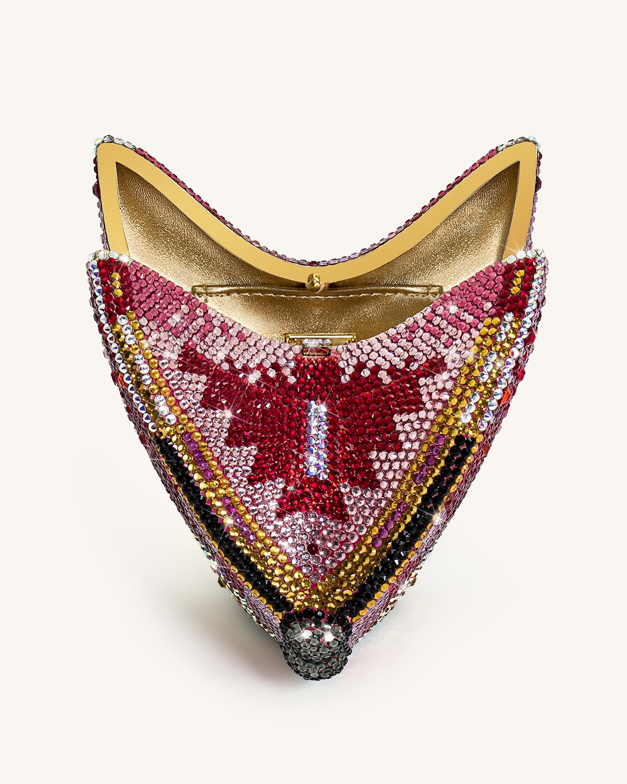 Jw Pei Paisley Crystal Butterfly Clutch Multicolor