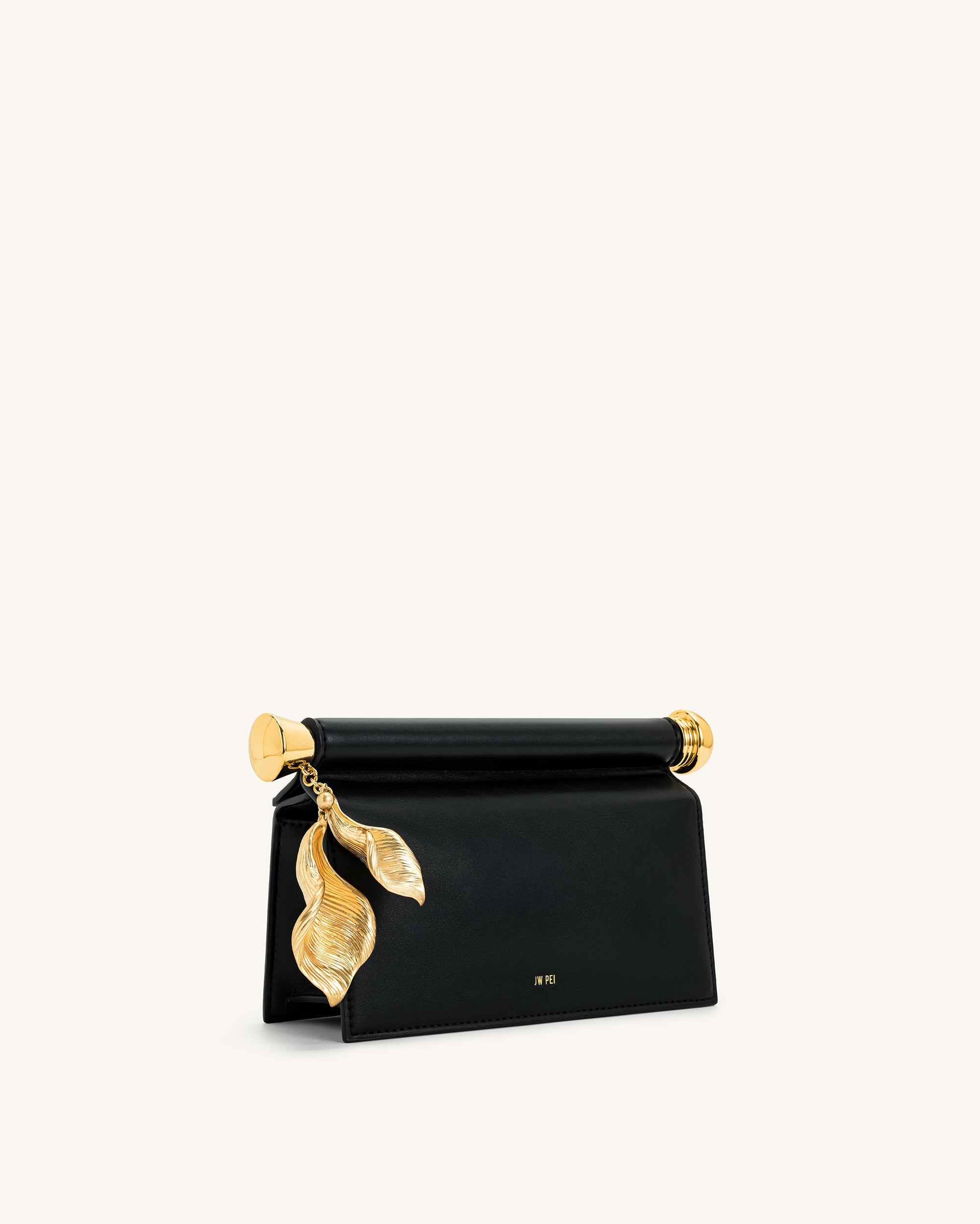 Jw Pei Holly Metal Pendant Embellished Clutch Black