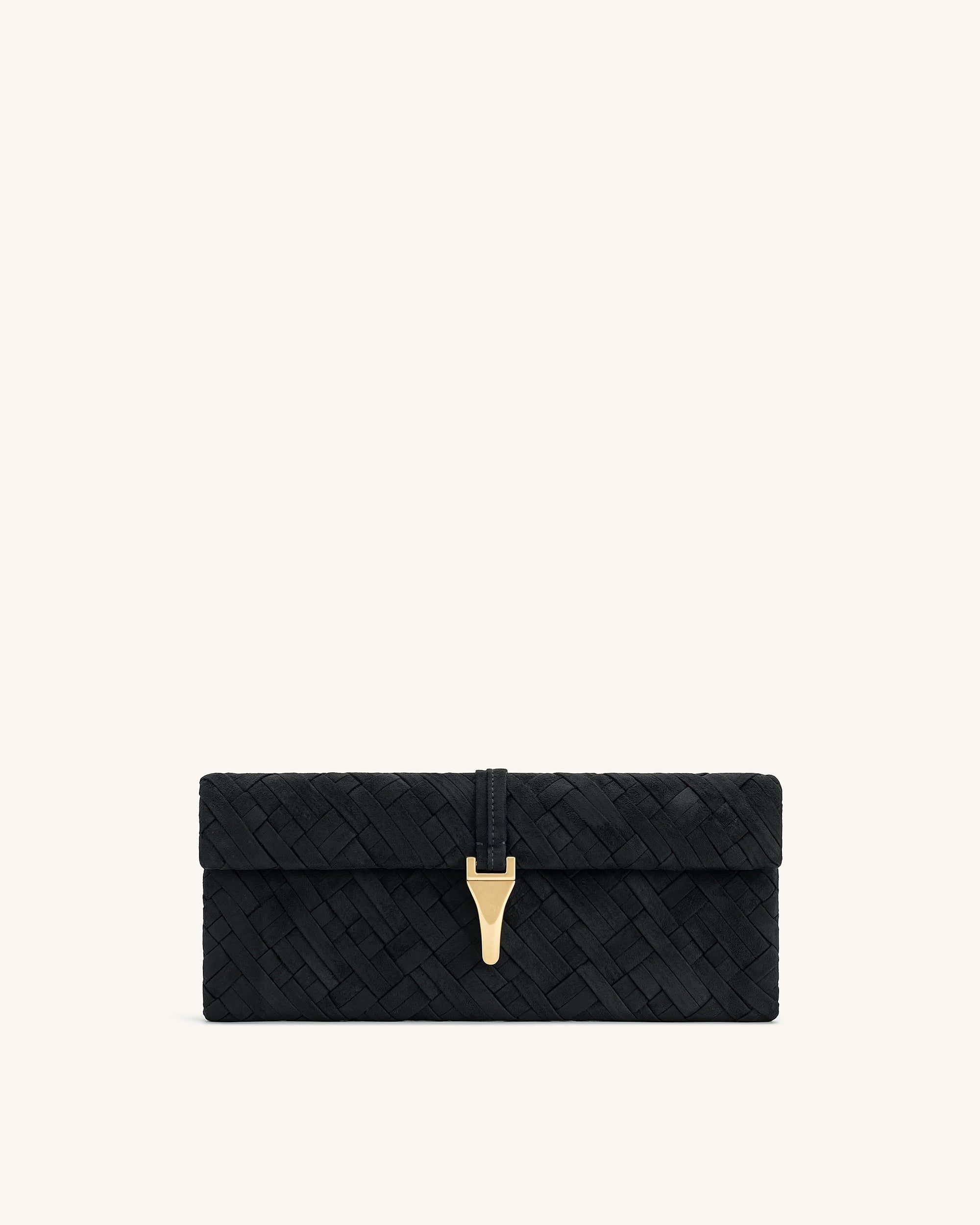 Jw Pei Zaria Woven Clutch Black