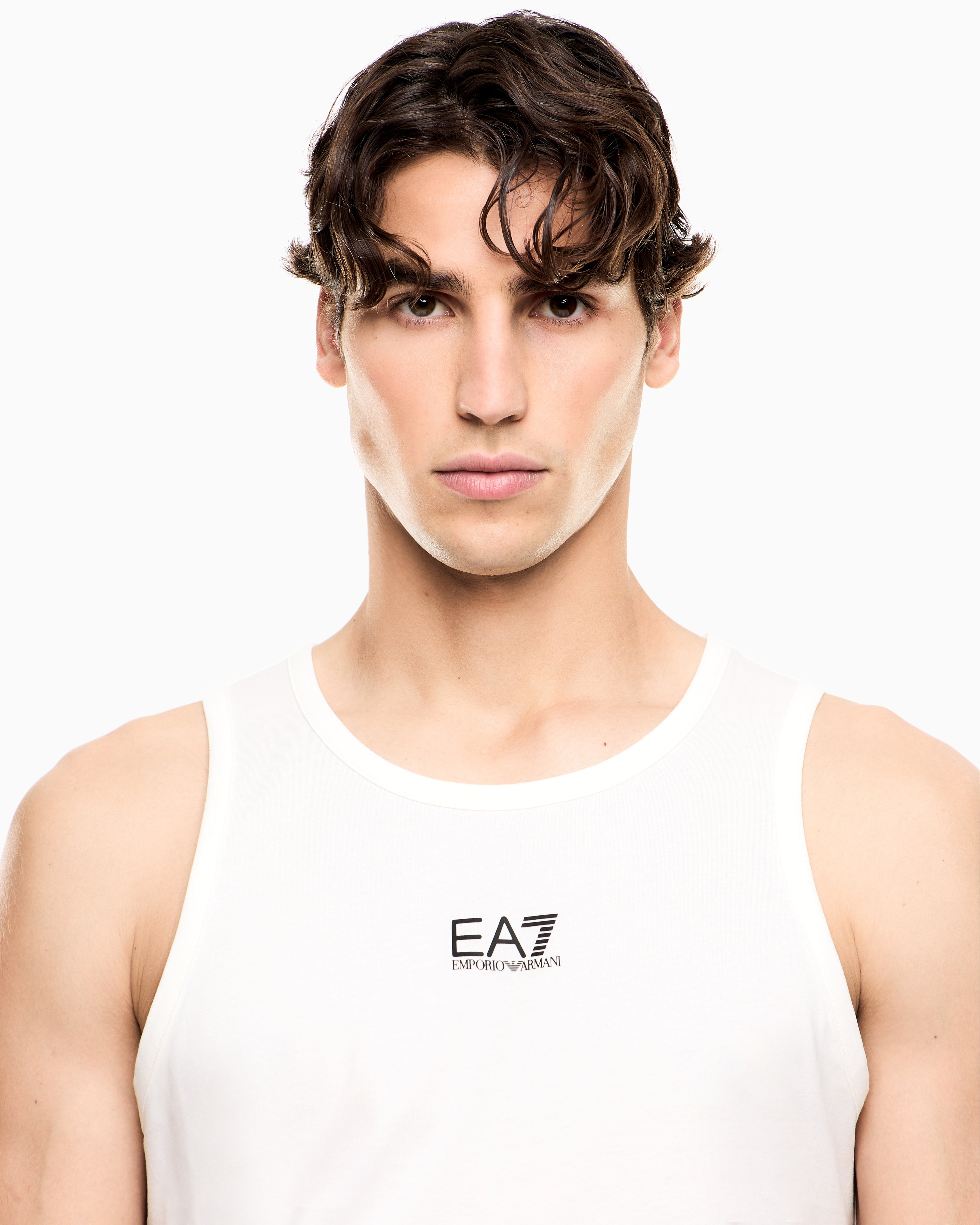 EA7 Core Identity cotton jersey tank top