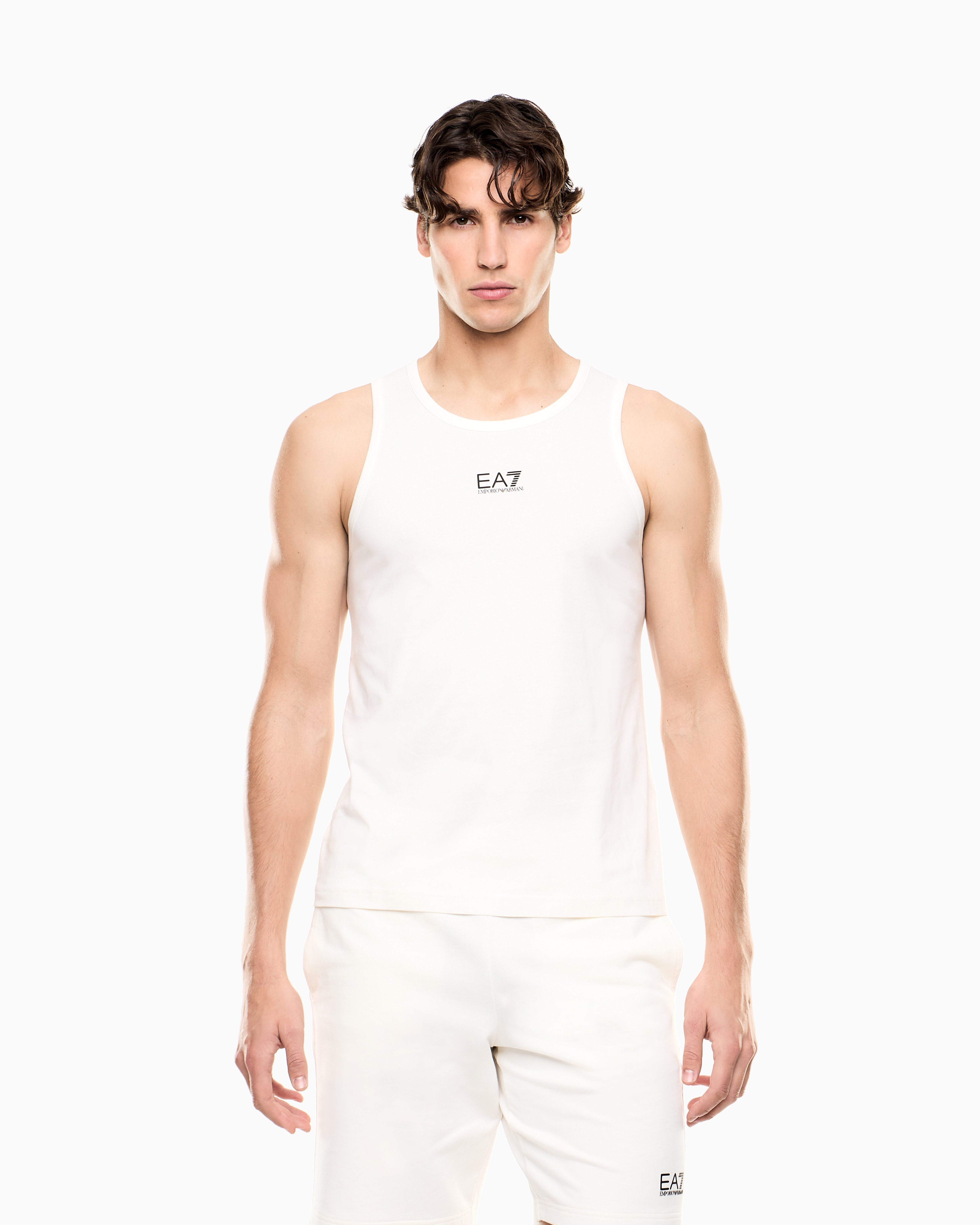 EA7 Core Identity cotton jersey tank top