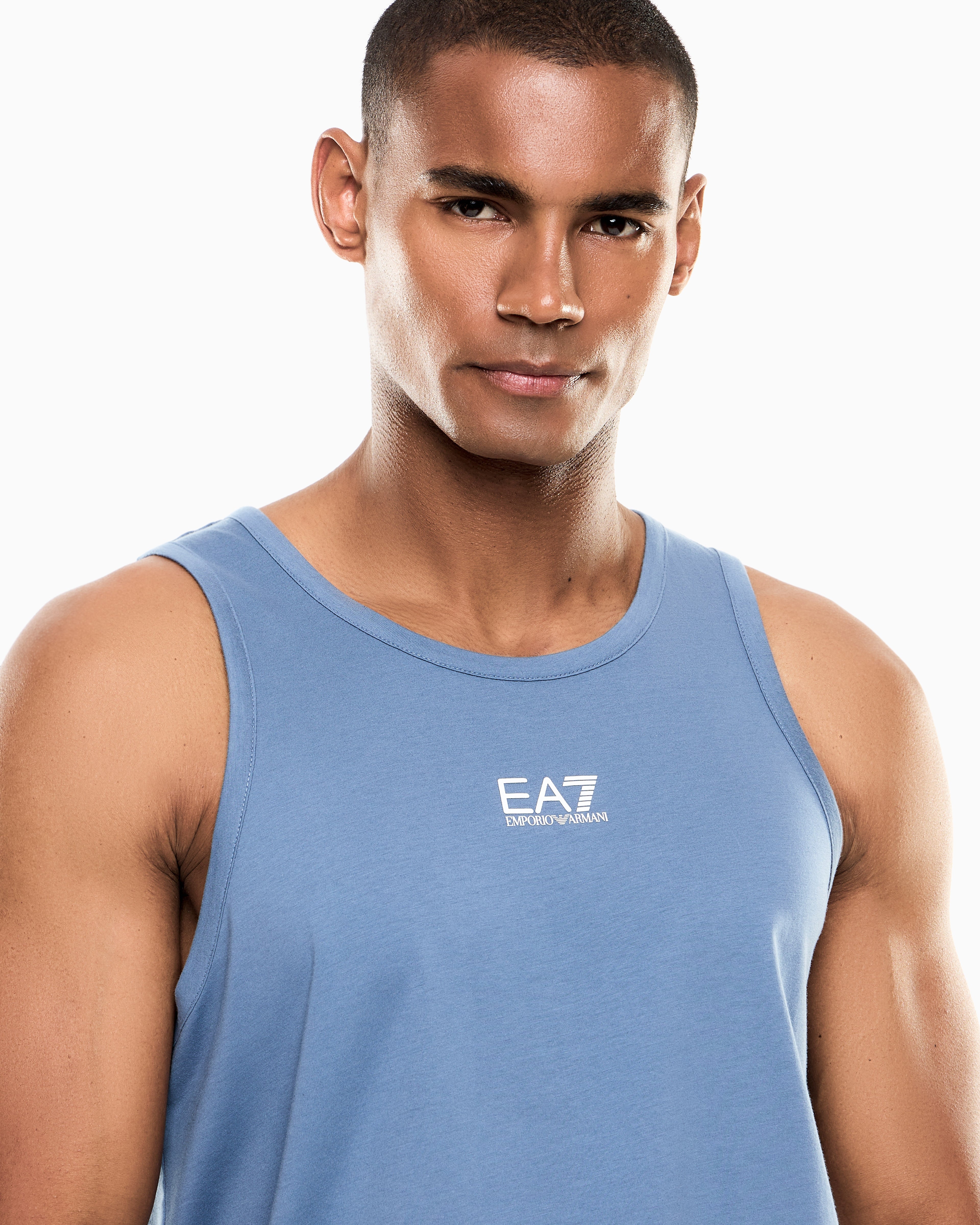 EA7 Core Identity cotton jersey tank top