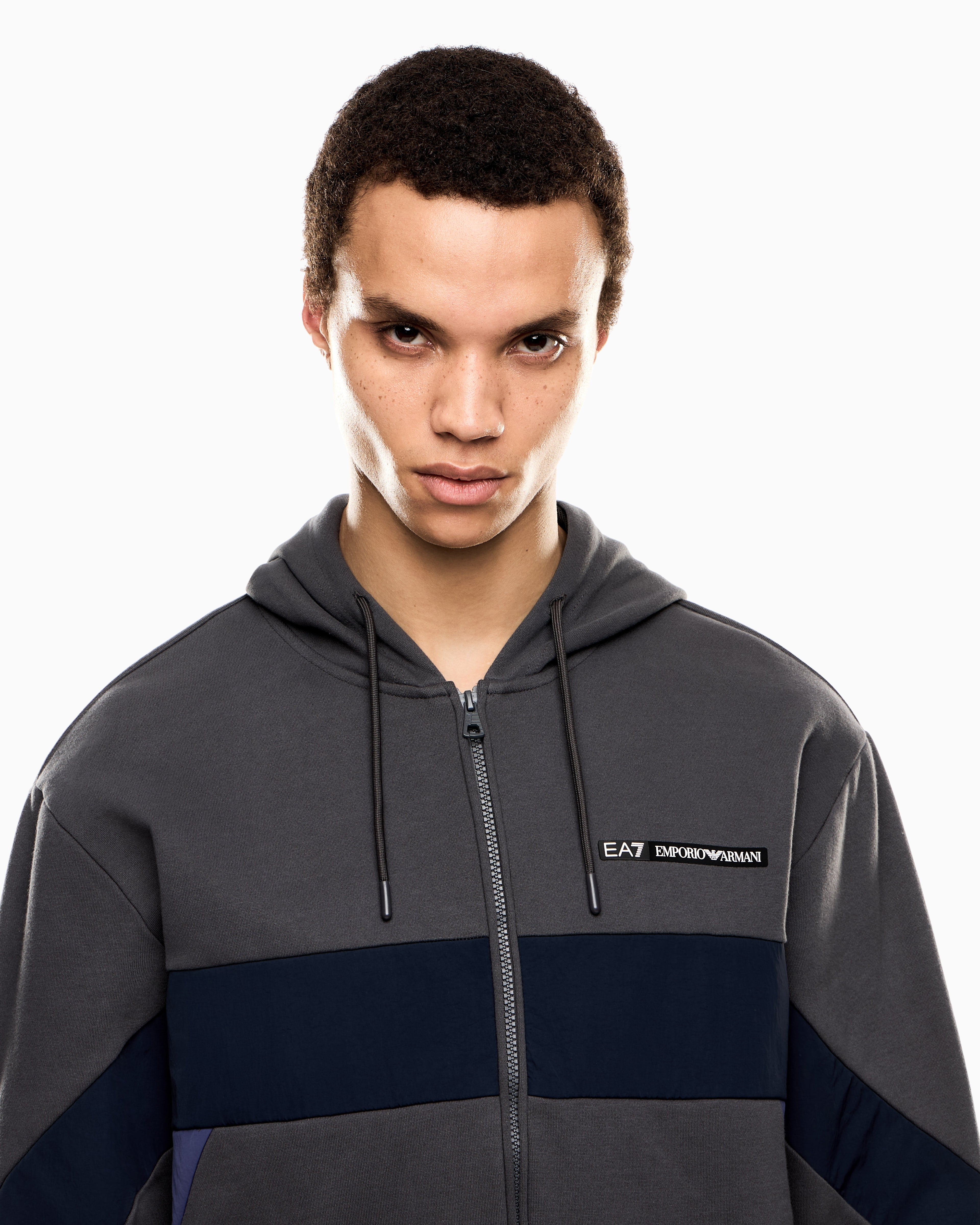EA7 Athletic Colour Block cotton-blend tracksuit
