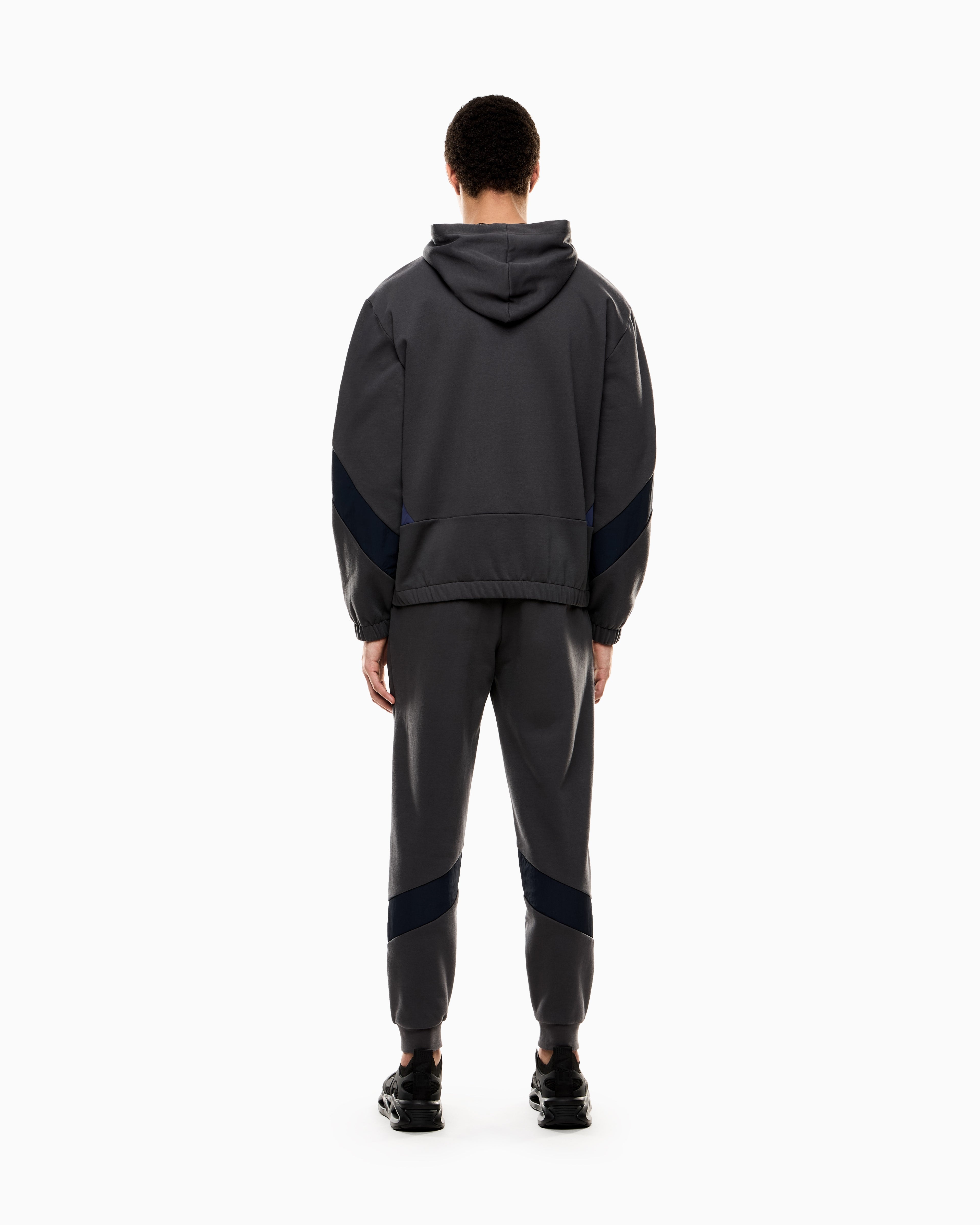 EA7 Athletic Colour Block cotton-blend tracksuit