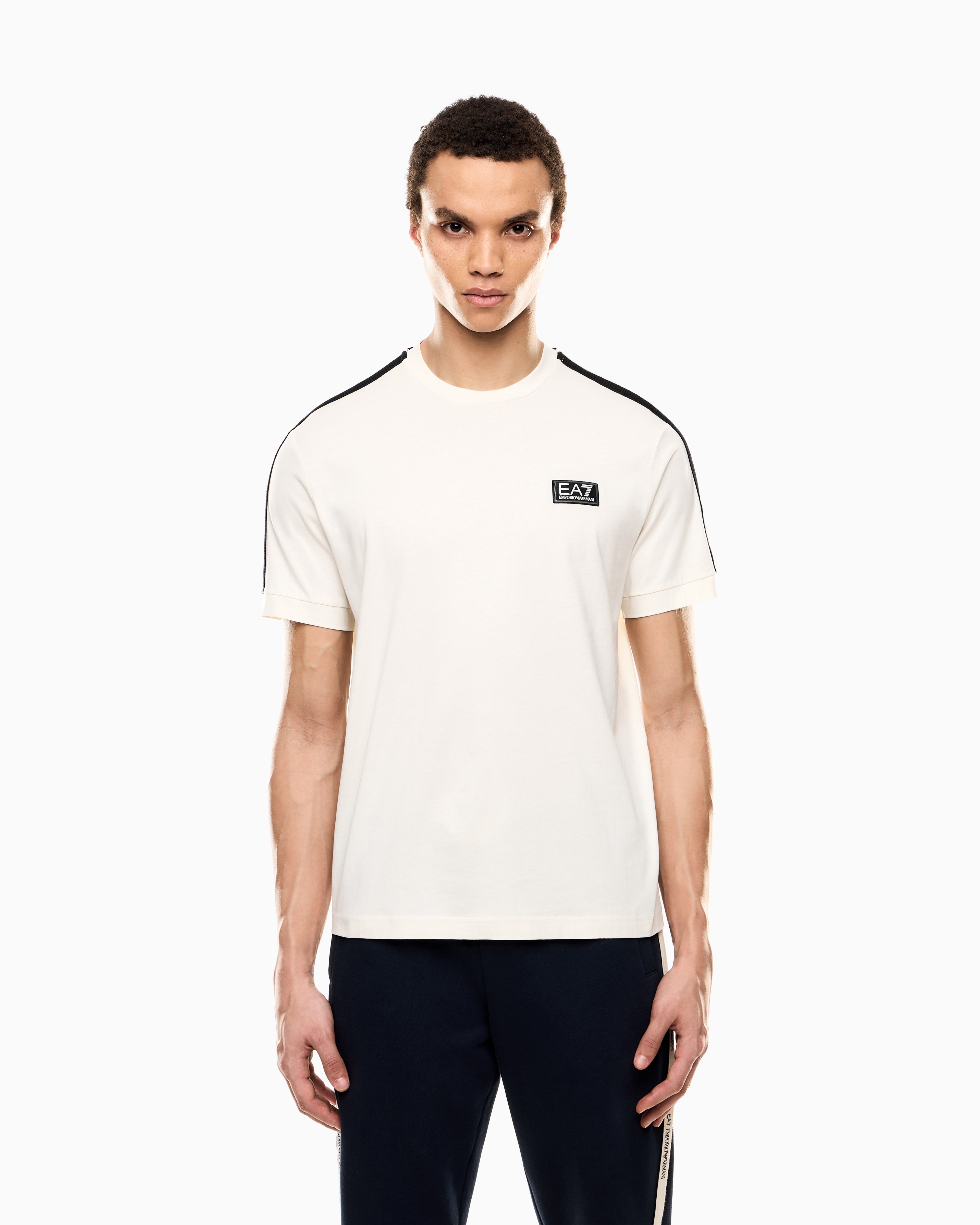 EA7 Logo Series cotton-jersey T-shirt
