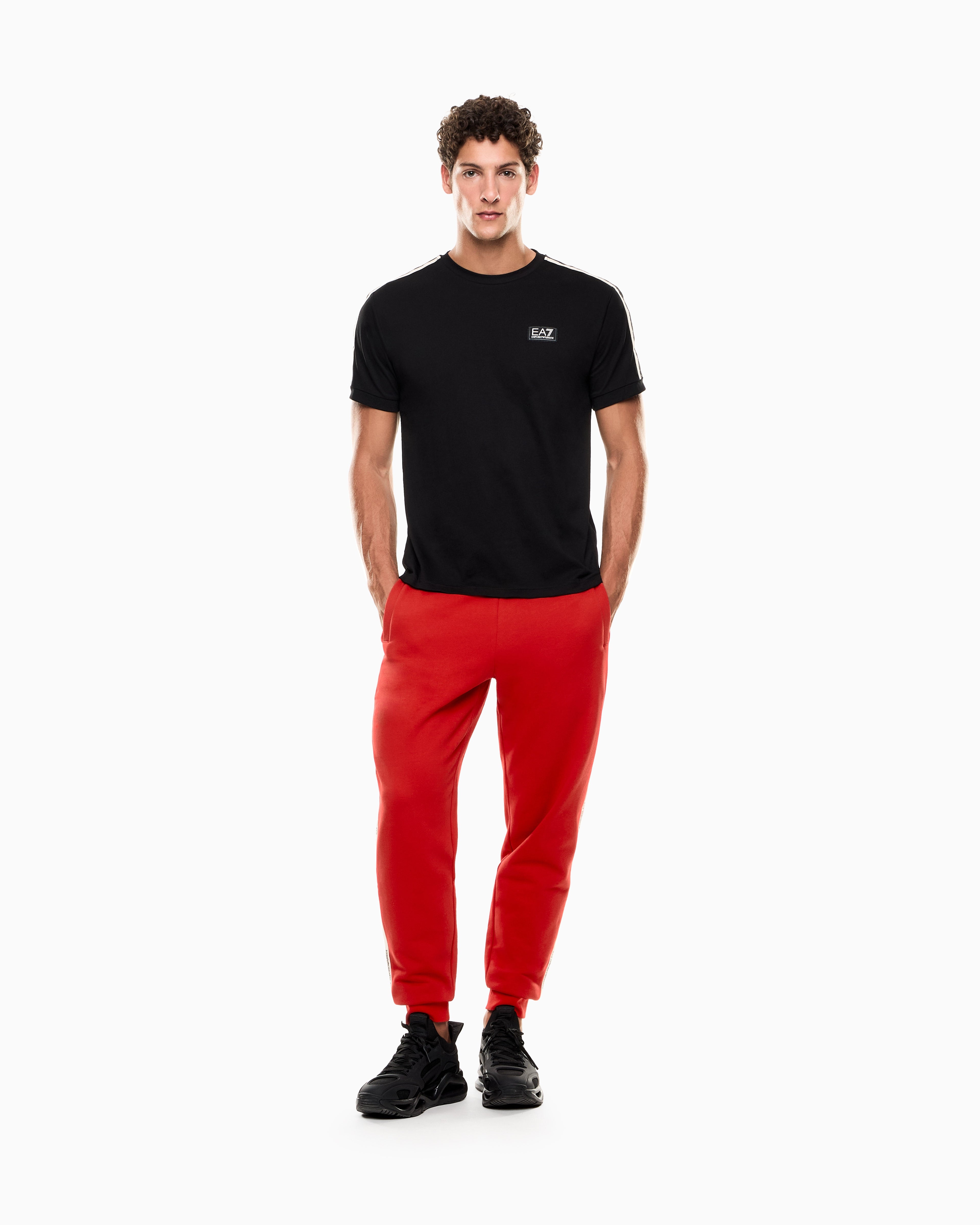 EA7 Logo Series cotton-jersey T-shirt