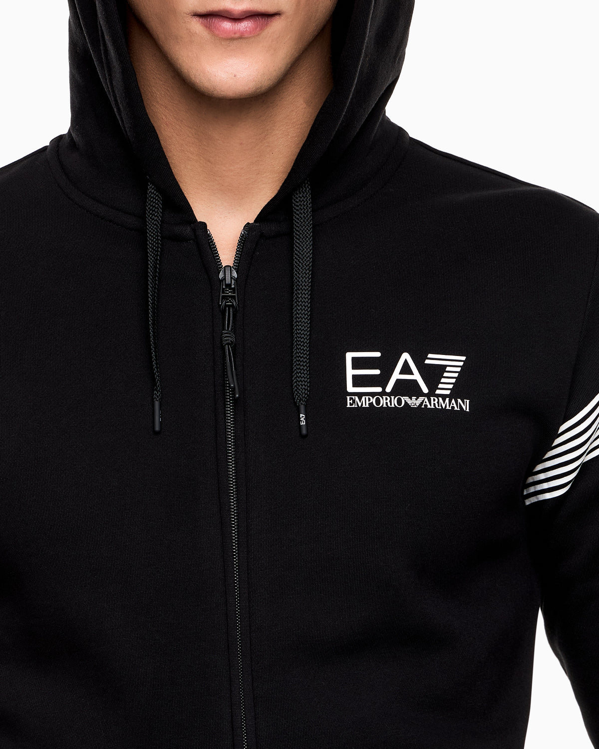 EA7 ASV 7 Lines cotton-blend jersey tracksuit