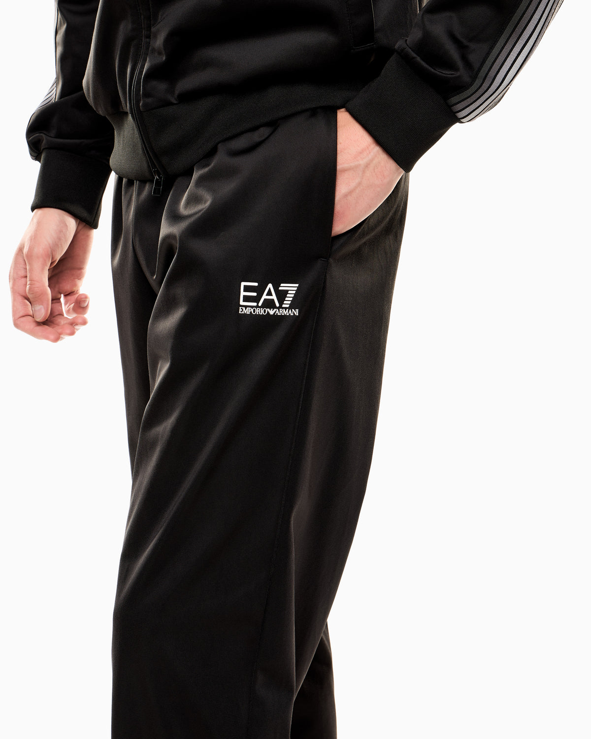 EA7 ASV 7 Lines tracksuit in recycled technical fabric