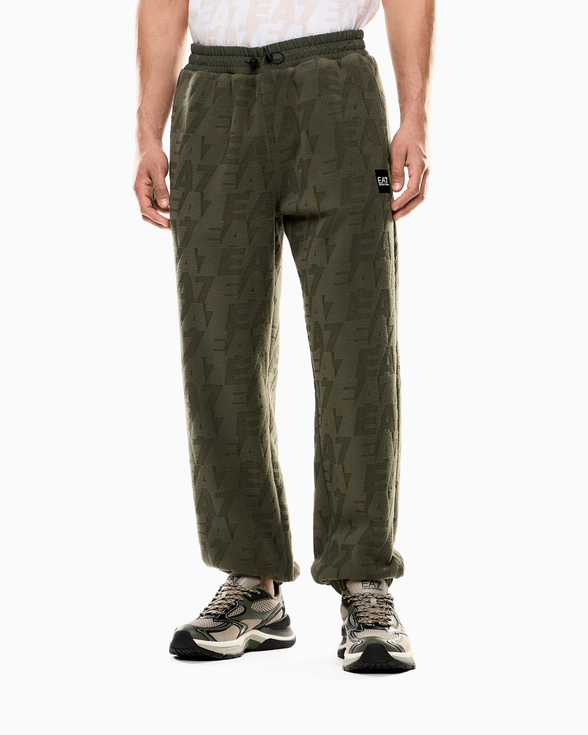EA7 Logo Series polar fleece joggers