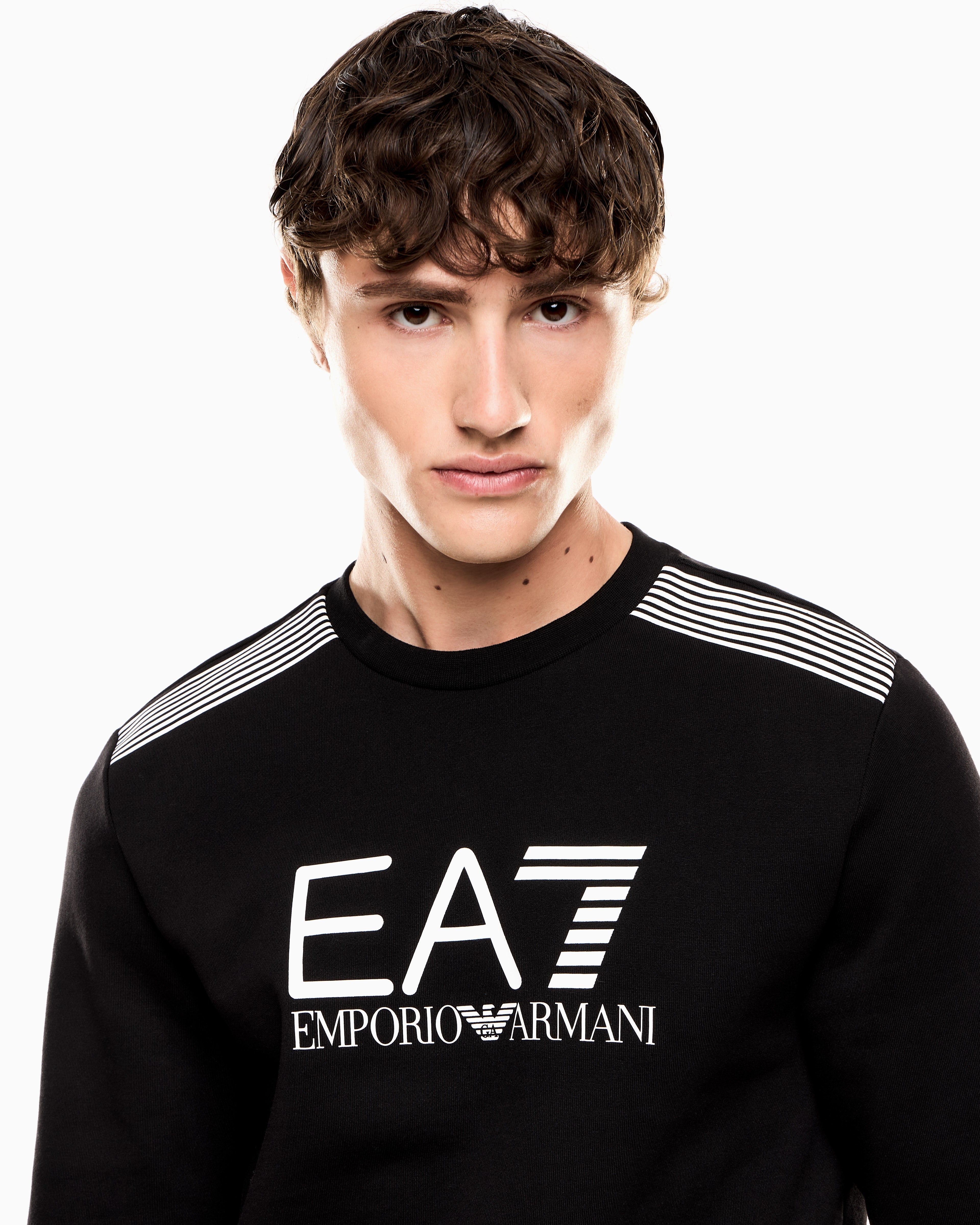 EA7 ASV 7 Lines crew-neck sweatshirt in a cotton blend